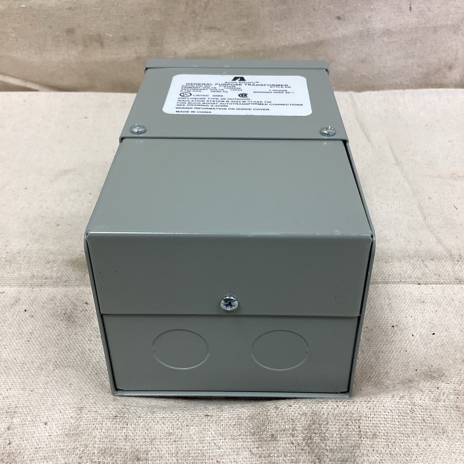ACME ELECTRIC T181049 Buck Boost Transformer 150VA 120x240V 12/24V