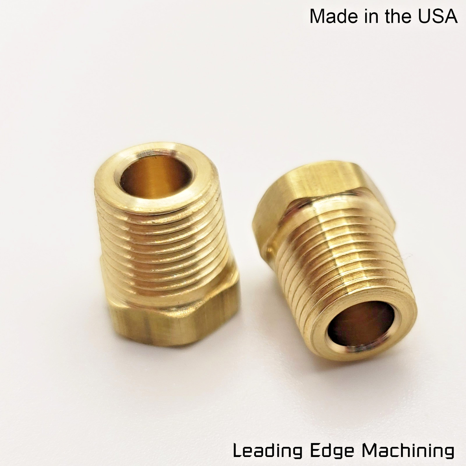 2pcs 1/8 inch male NPT Cored Hex Head Plug Brass Pipe Fitting NPT fuel water air