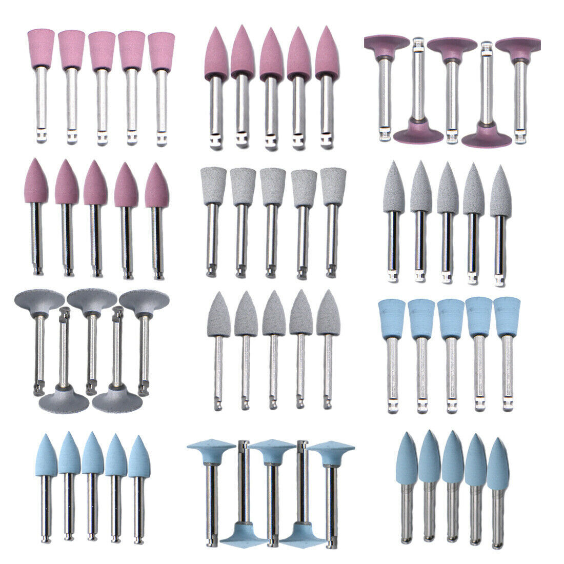 Dental Silicone Rubber Composite Polishing Finishing Burr Cup Point Head Latch