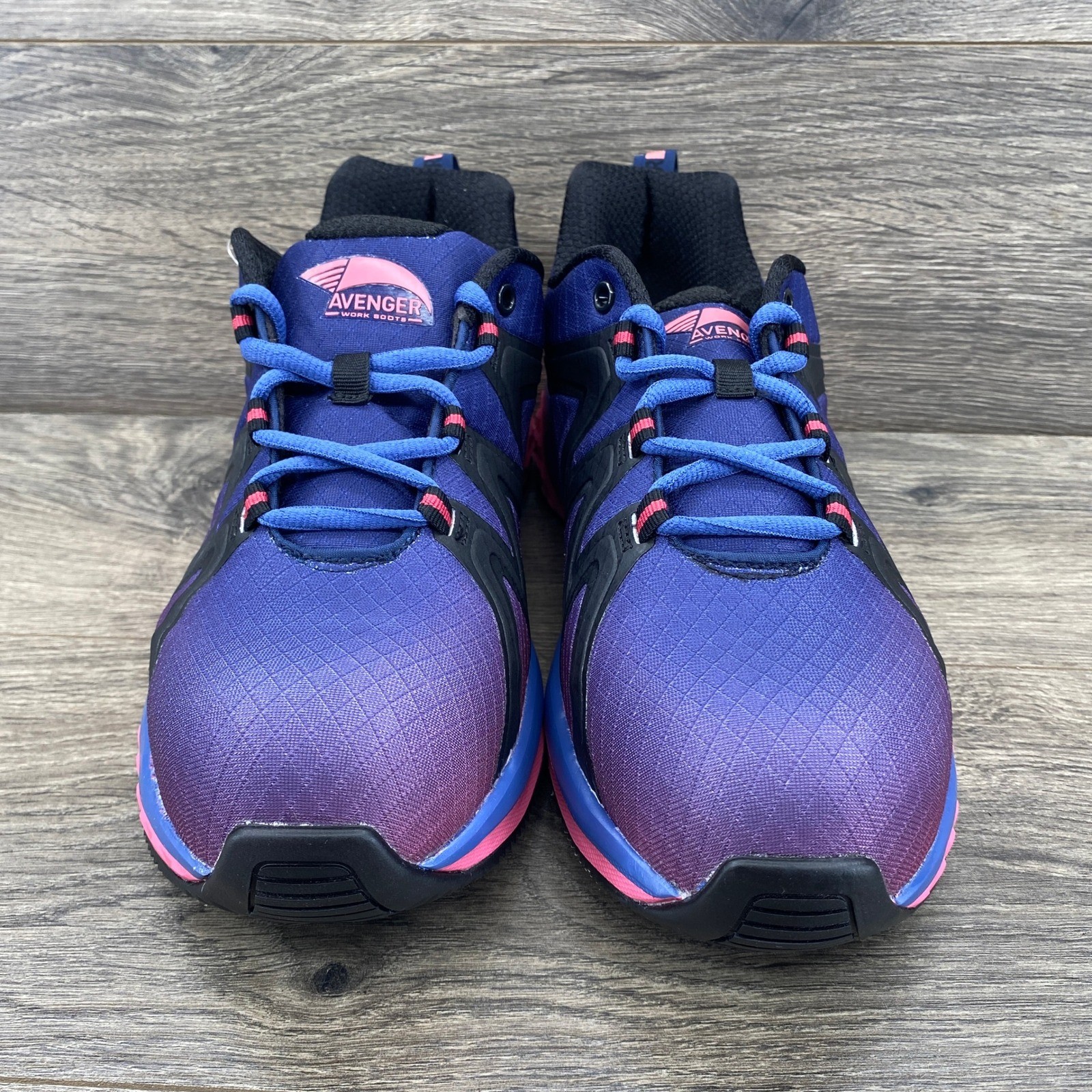 Avenger North Haven Work Shoes Womens 9.5 Wide Purple Pink Composite Safety Toe