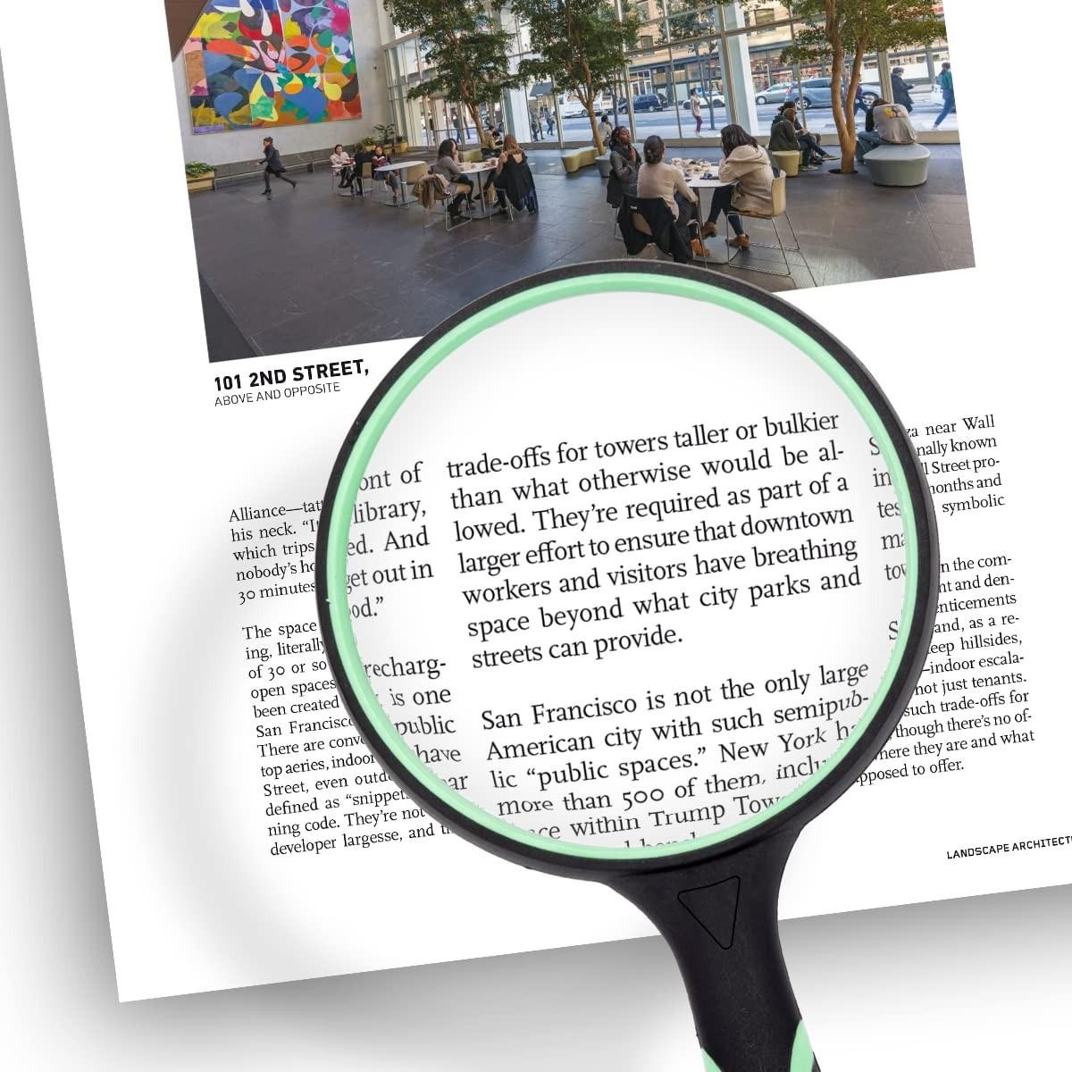 Large Magnifying Glass 10x Handheld Reading Magnifier for Seniors – 100mm 4in…