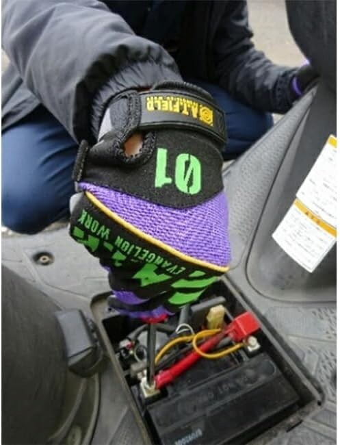 A.T.FIELD Evangelion Collaboration Mechanic Gloves M EMG-01 First Model Purple