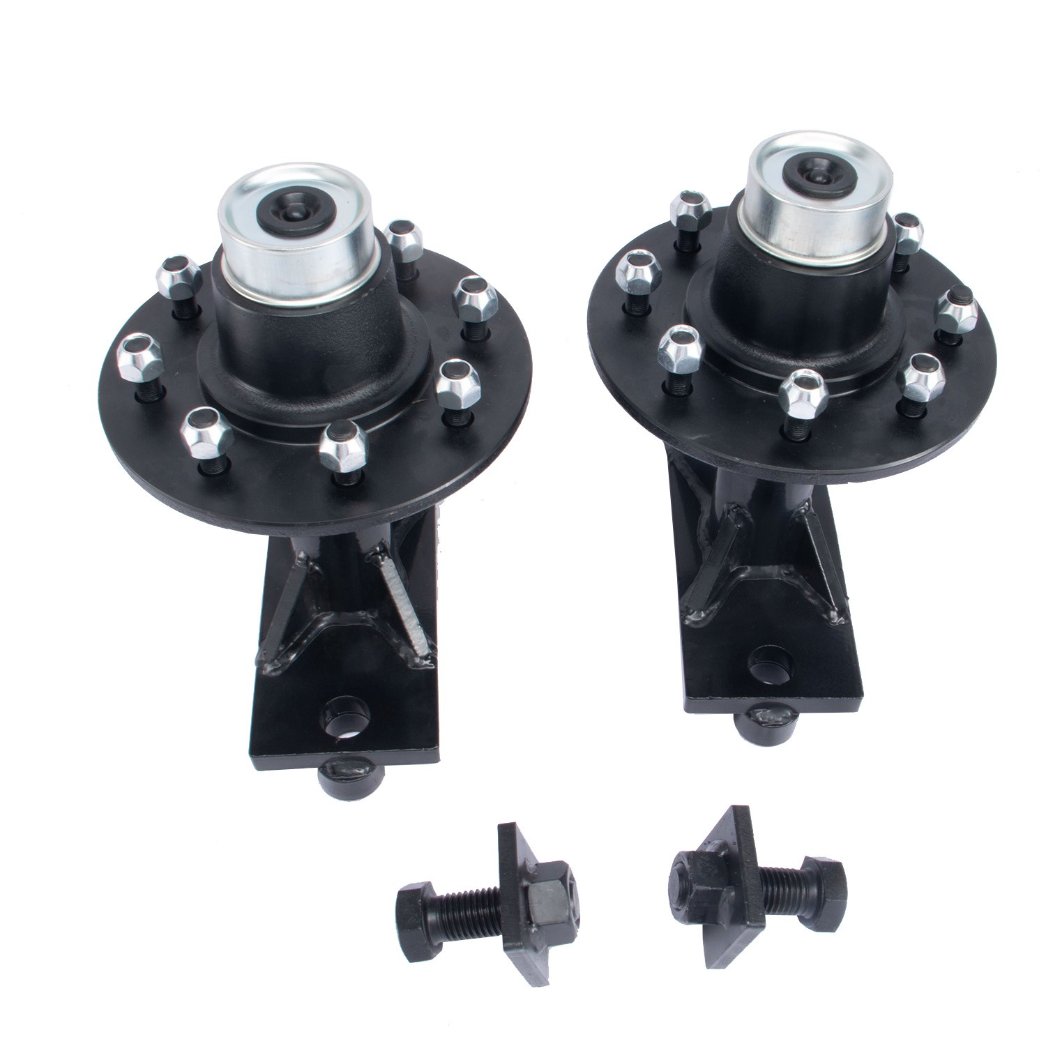Pair 8000LB 8×6.5 Lug Superior Shipping Container Wheels Bolt-on Spindle Kit