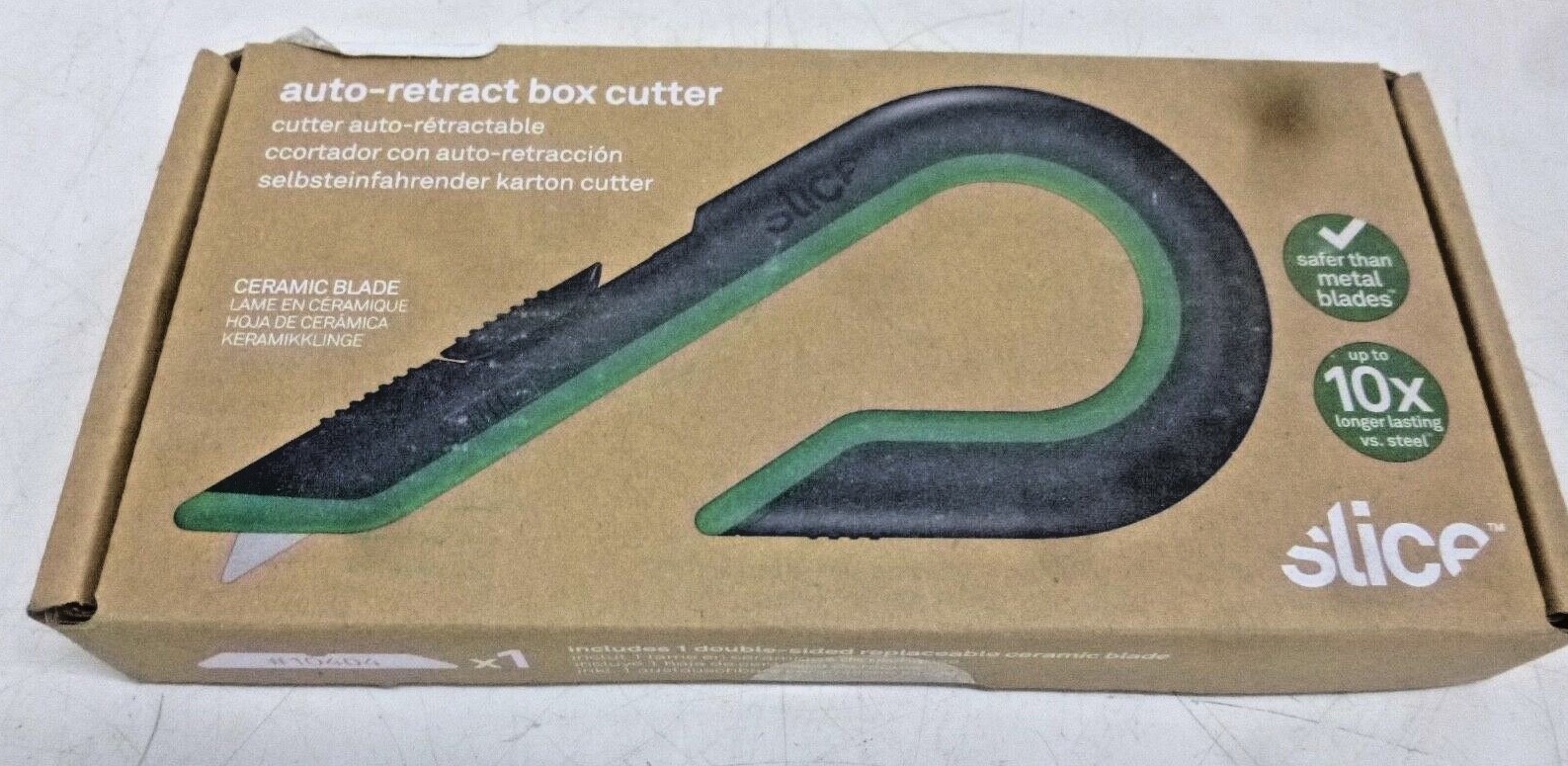 NEW Slice 10503 Auto Retractable Box Cutter with Ceramic Blade