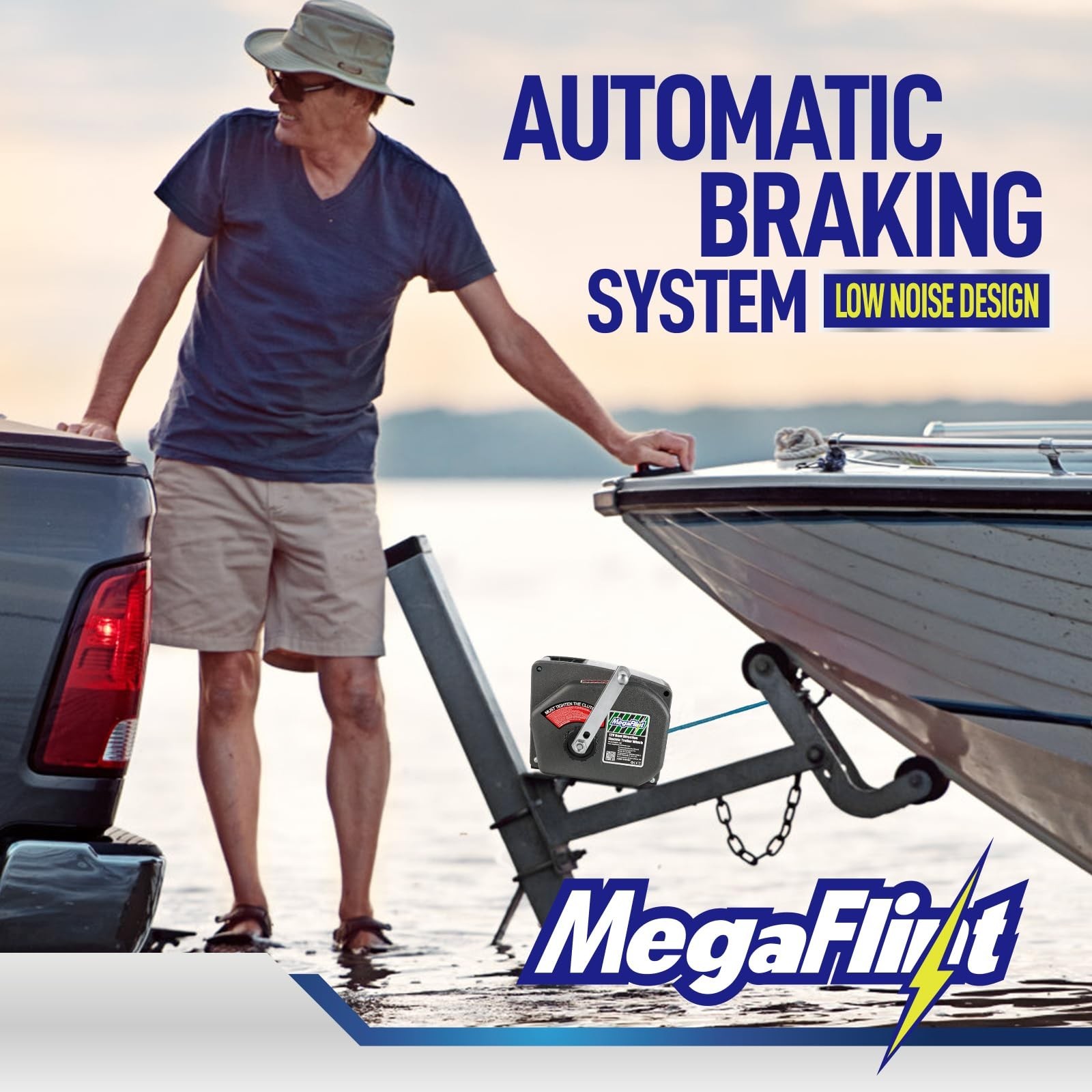 Trailer Winch,Reversible Electric Winch, for Boats up to 6000 lbs.12V DC,Powe…