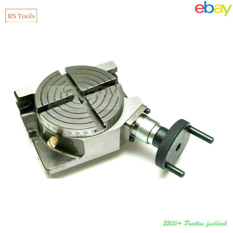 Rotary Table 4″/100mm With 100mm 4 JAW Independent Chuck USA RSTOOLS