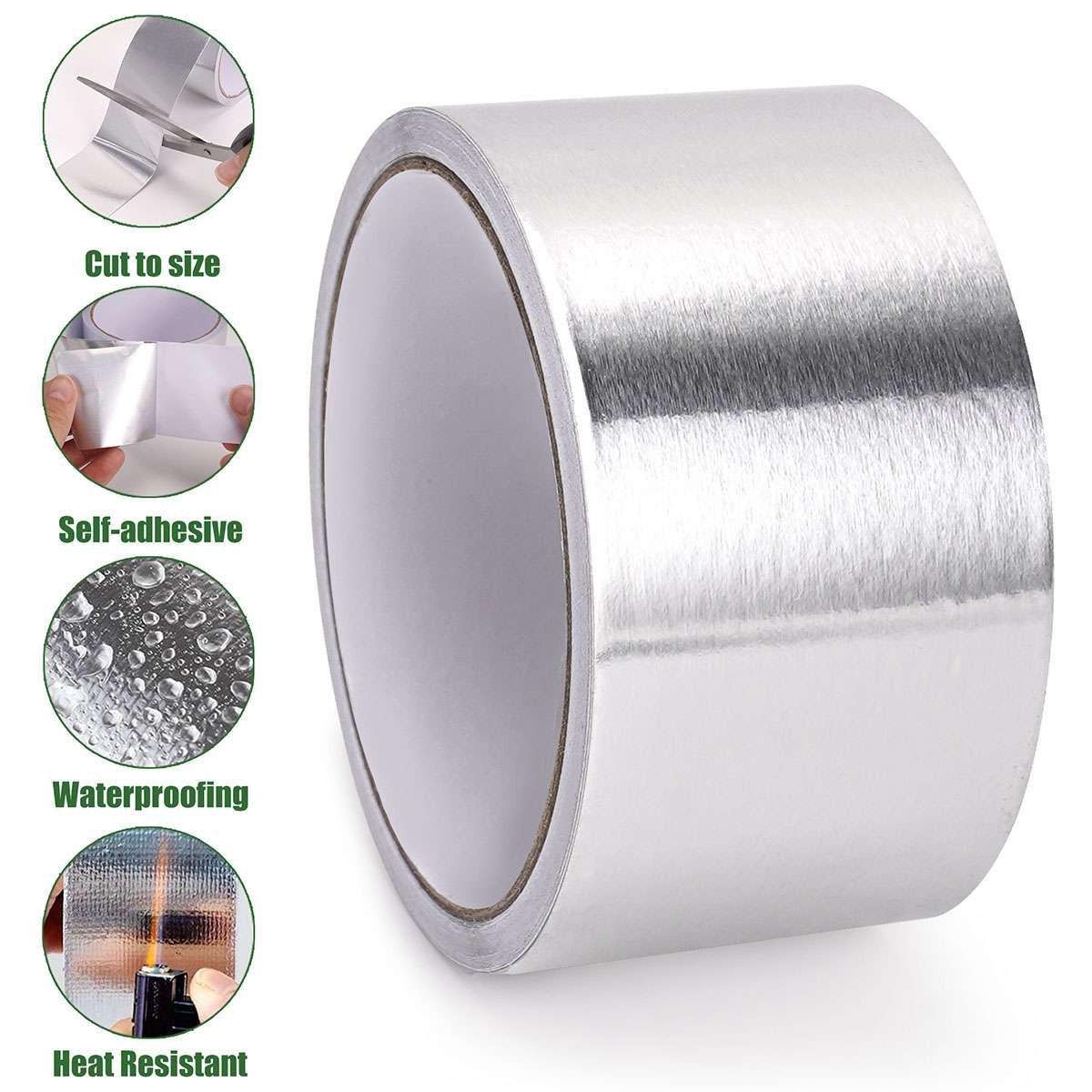 2in x 33FT Aluminum Foil Tape Heat Resistant Waterproof Insulation Home Repair