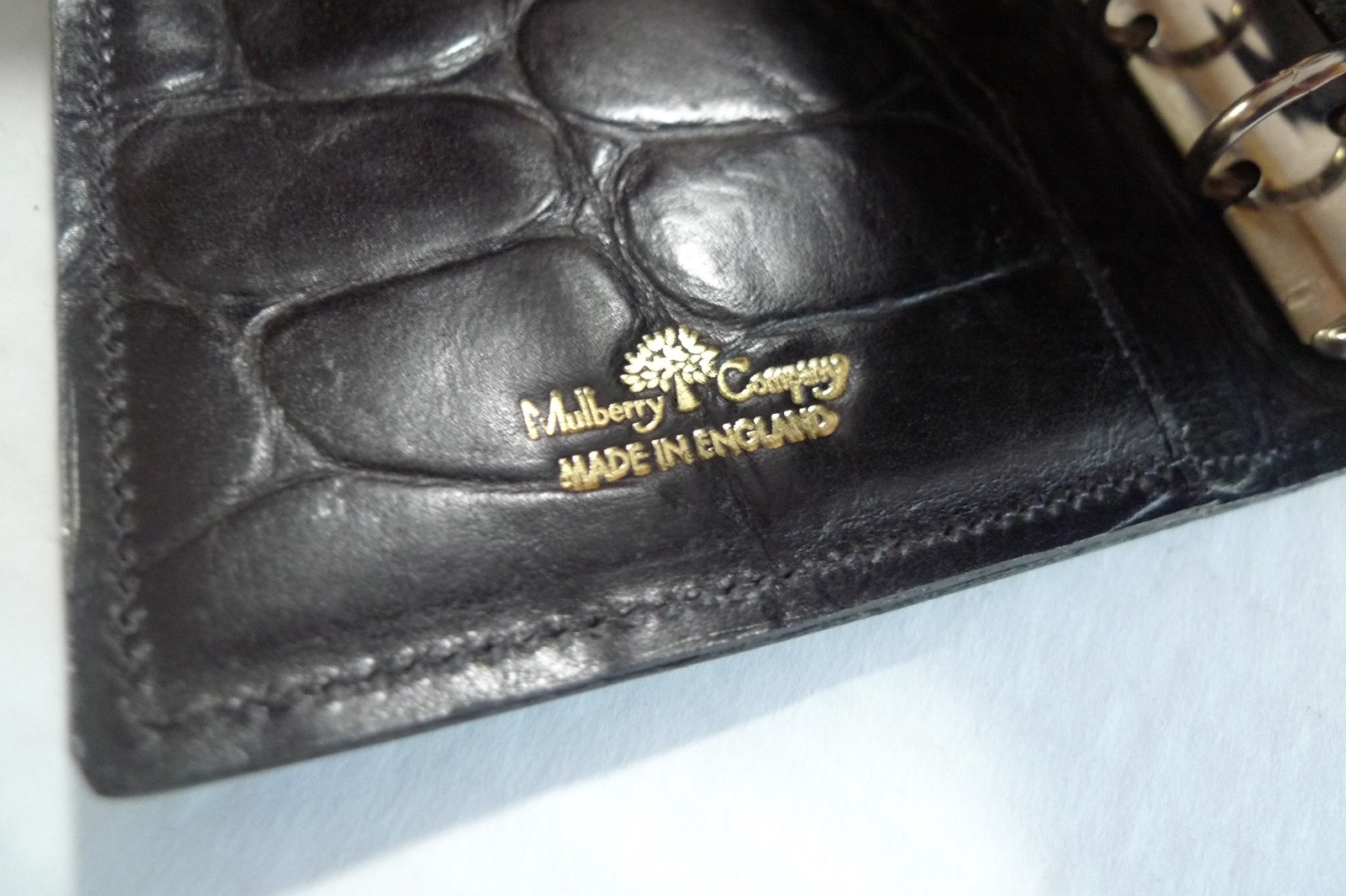 MULBERRY – POCKET BOOK AGENDA – MADE @ UK – BLACK CONGO LEATHER – NEW OLD STOCK