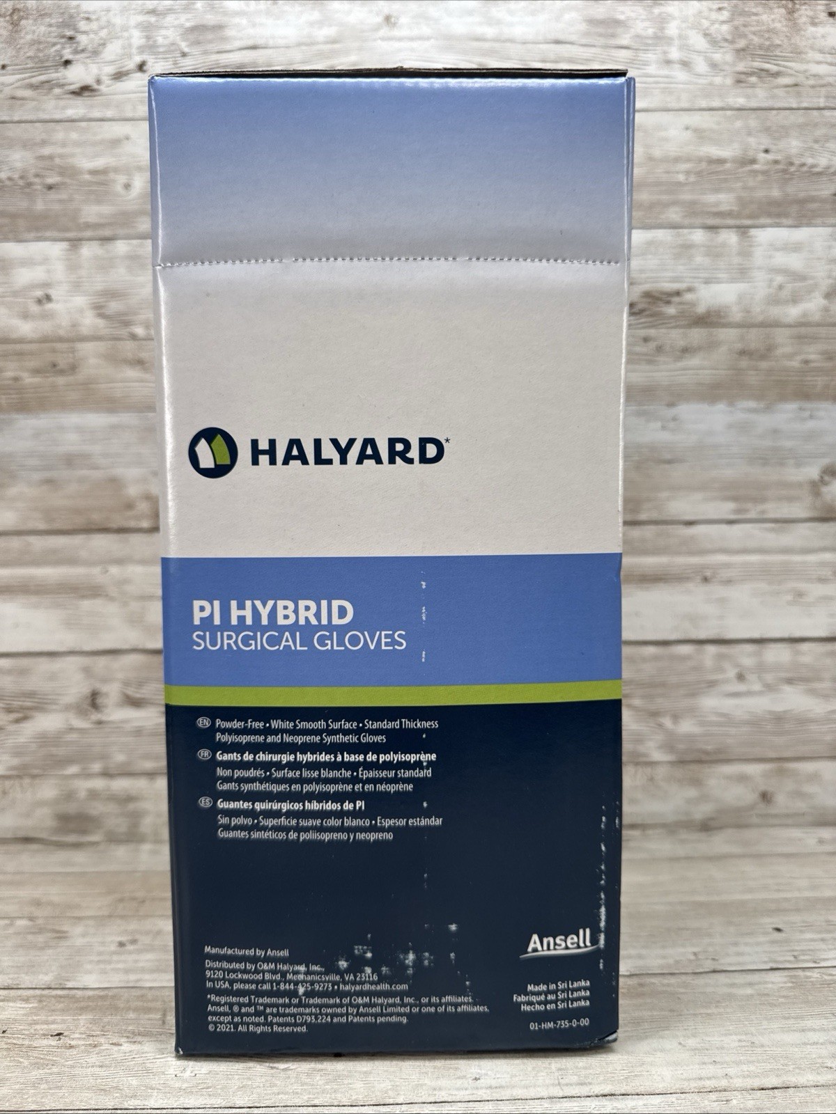 HALYARD PI HYBRID Surgical Gloves Sterile, Size: 9 *50 Pair Box* *See Date*5.25*