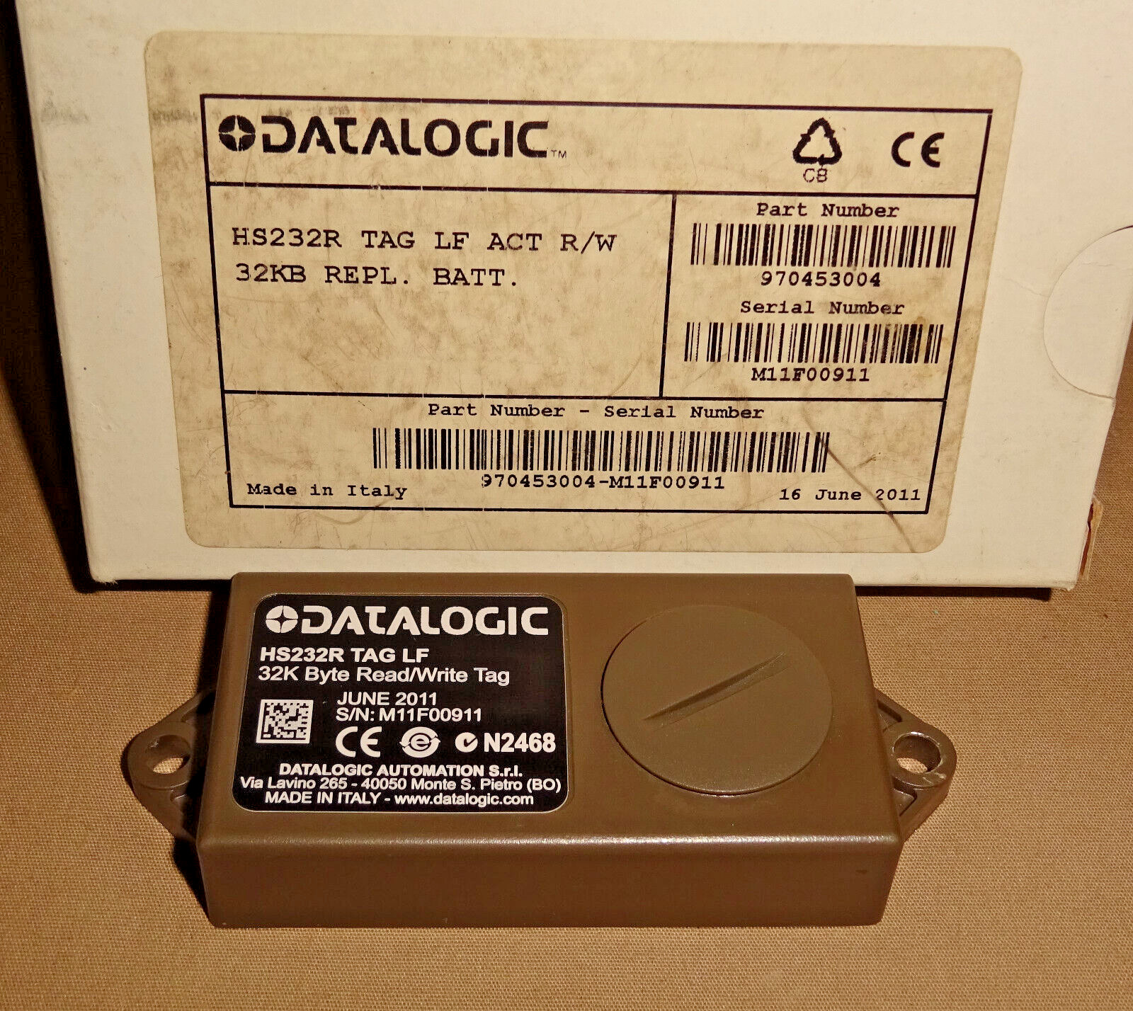 Data Logic HS232R TAG LF ACT Read/Write 32KB 970453004 NEW