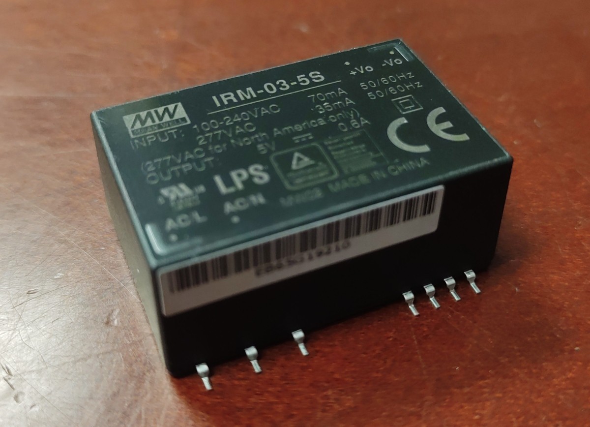 NEW MEAN WELL IRM-03-5S 100-240VAC/277VAC AC to DC Power Supply