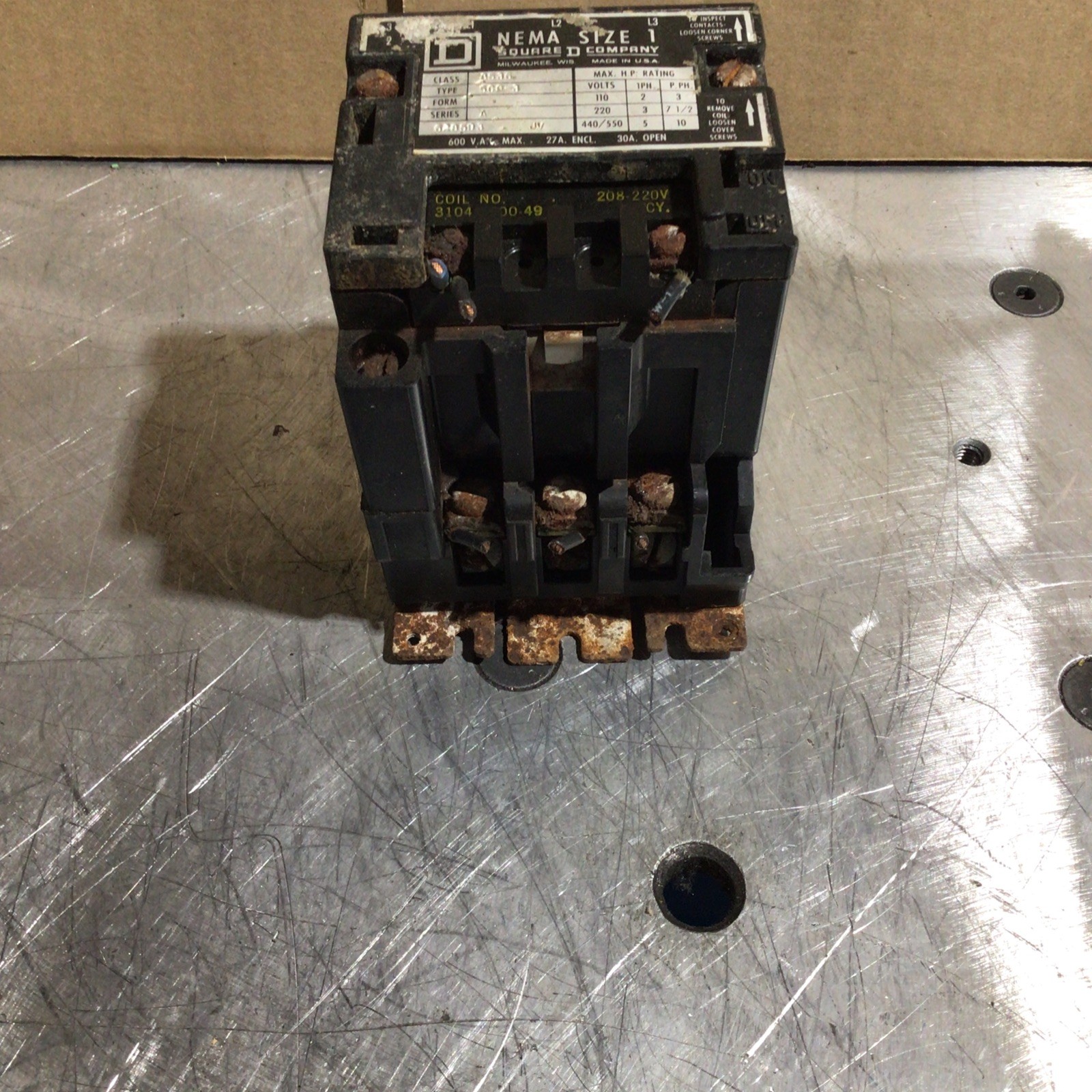 Square D 8536 SCO-3 Motor Series A