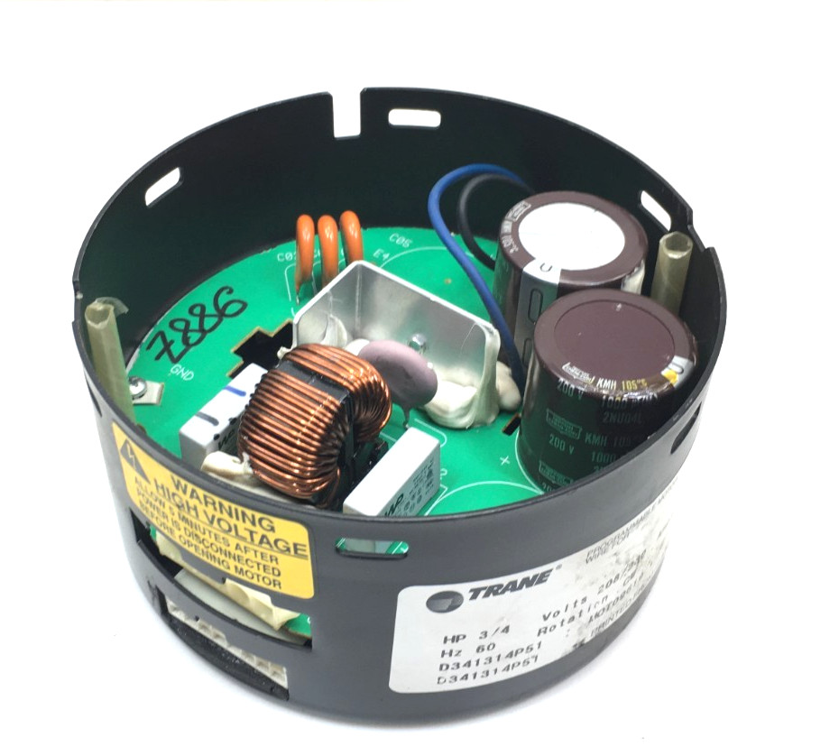 GE Module DG02 only 3/4 HP TRANE D341314P51 MOT09619 Rot CW LE 230V used #Z886