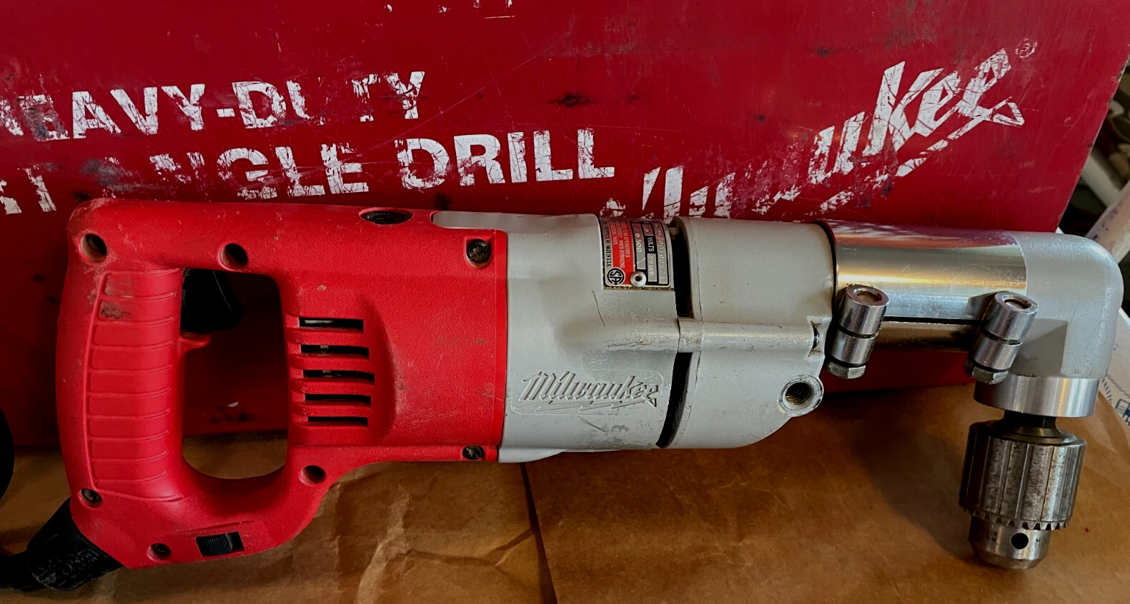 Milwaukee Right Angle 1/2″ Drill 1107-1 + Handle, Metal Case, Extender SEE VIDEO