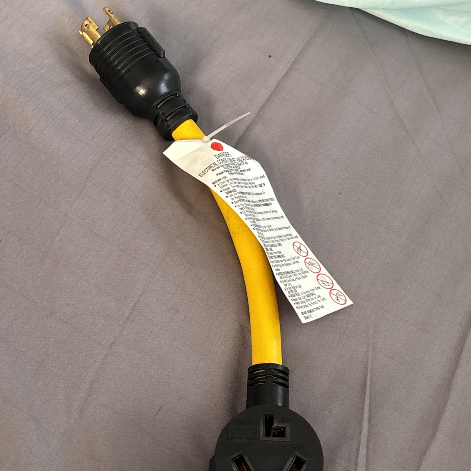(2)Generator to Dryer Adapter Cord NEMA L14-30P to 10-30R 30 Amp, ETL Listed,