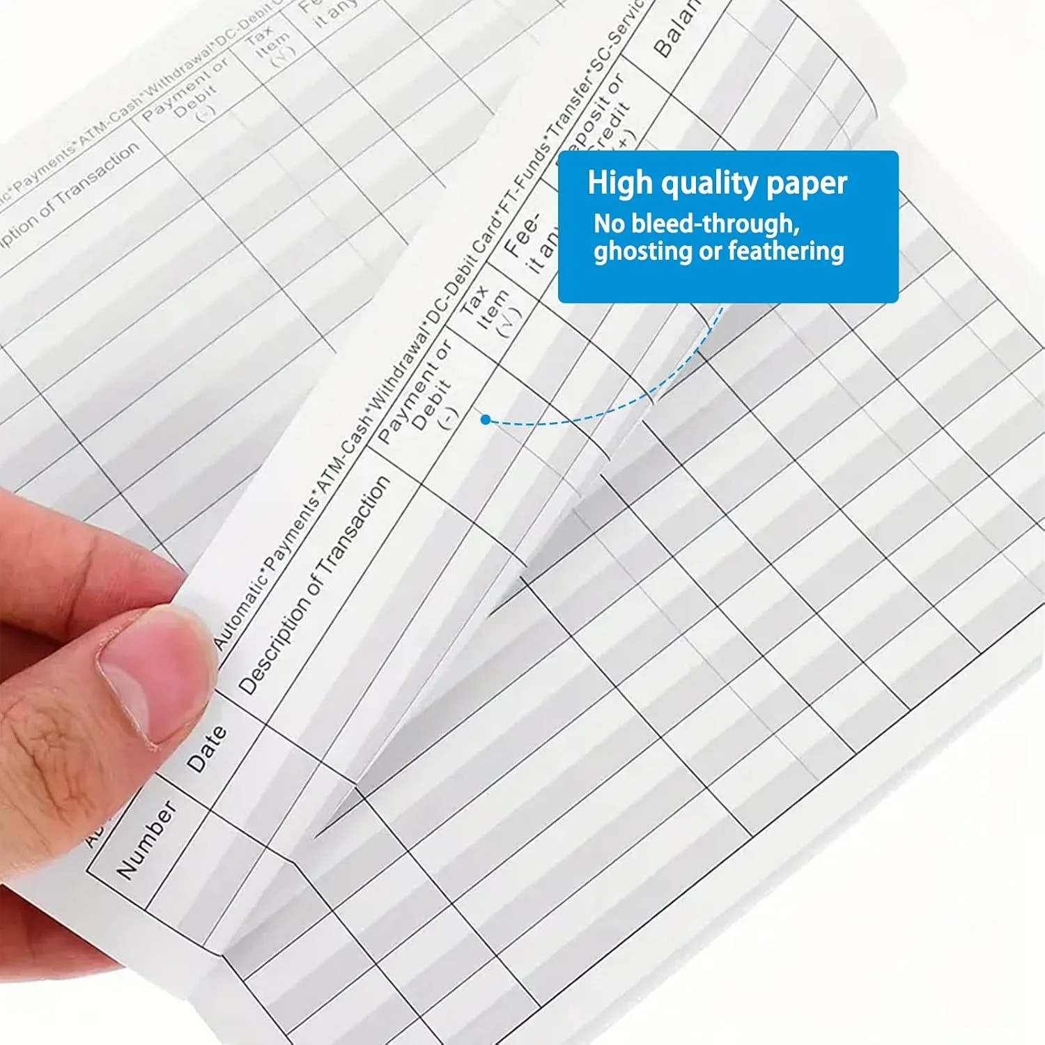 12 Pack Checkbook Register, Check Registers for Personal Checkbook, 6″ × 3″, Bla
