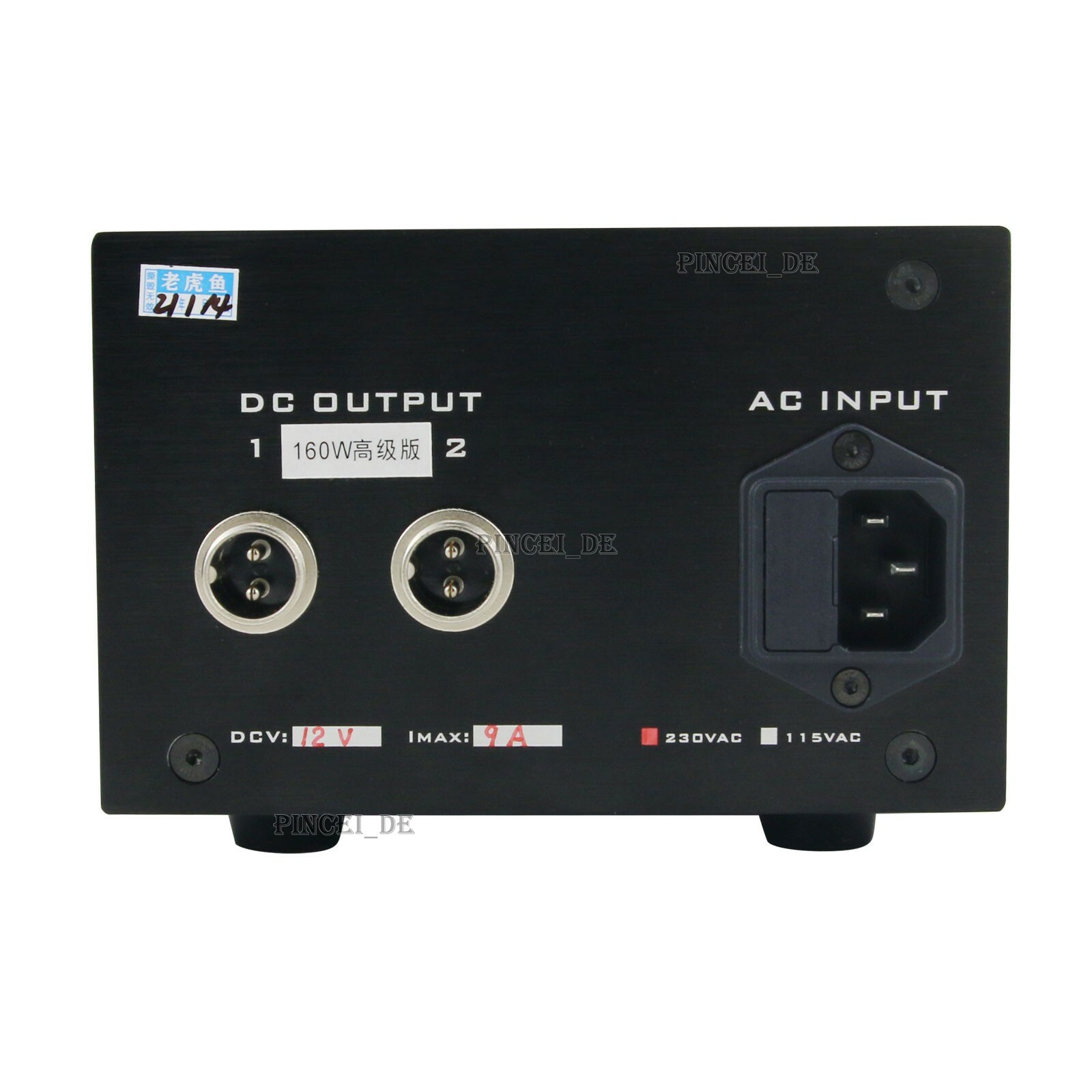 160W DC Linear Power Supply 2 Bits Hard Disk DC 12V Output AC 115V/230V Input