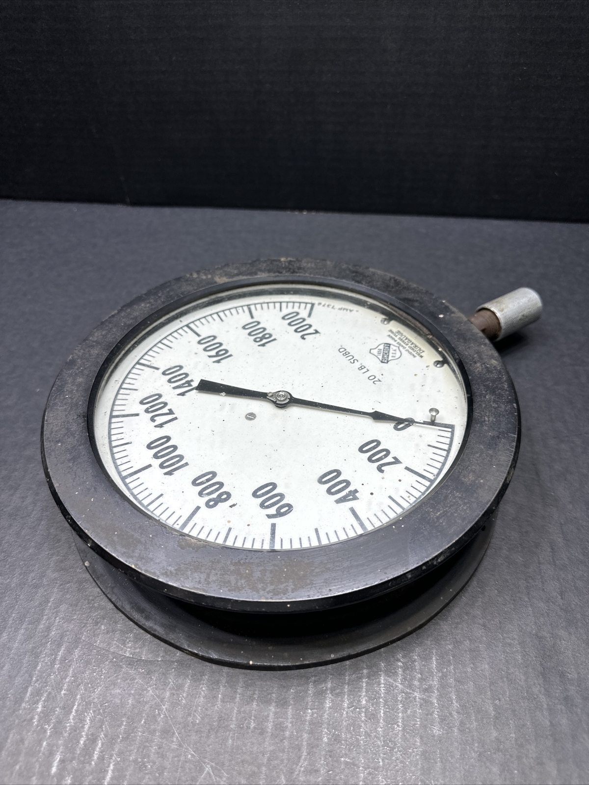 VINTAGE ASHCROFT GAUGE 20LB SUBD. AMP 7376 Welded Steel Tube DURAGAUGE
