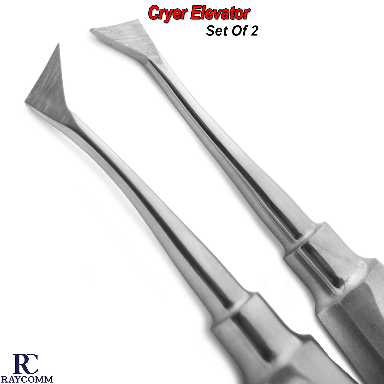 Dental Cryer Right & Left Elevator Set Of 2 Surgical Tooth Extracting Instrument