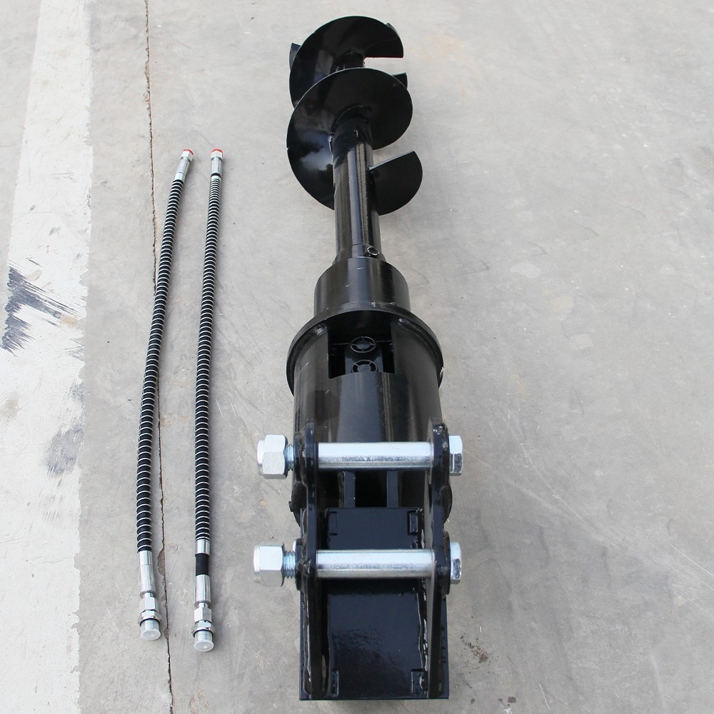 300mm Auger Drill Attachment for Mini Excavator Hydraulic Post Hole Digger Free