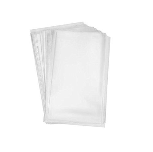200 PCS Clear Flat Cello Cellophane Treat Gift Basket Bags 1.2mil 6×8 Inch