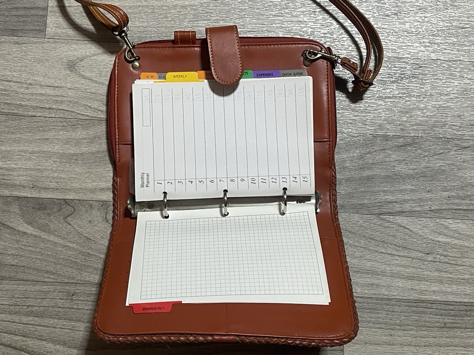 Dooney & Bourke Organizer Notebook Planner Calendar Leather Vintage Crossbody