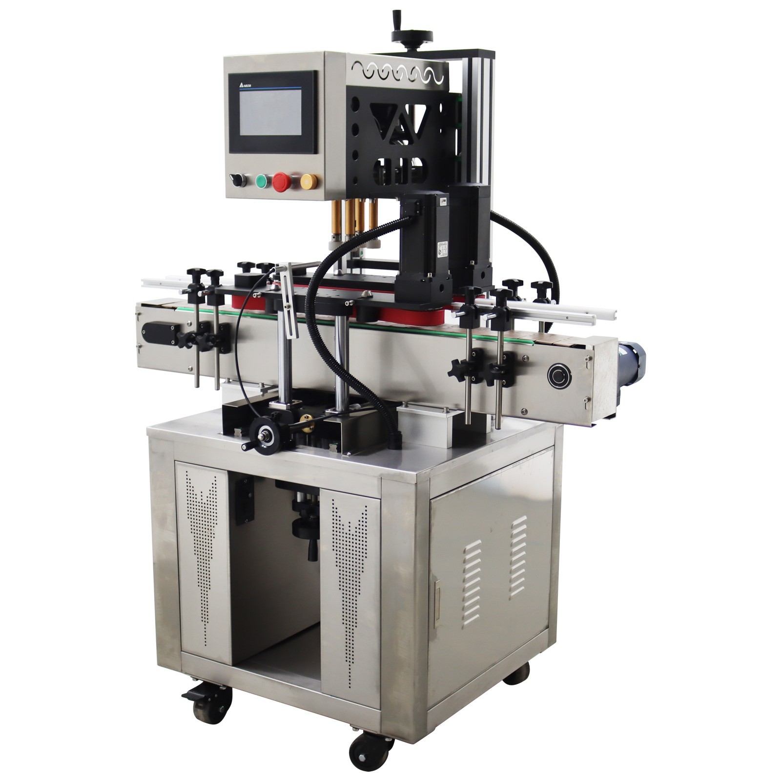 Automatic Conveyor Capping Machine for Assembly Line 0.78-4.72in Bottle Dia.