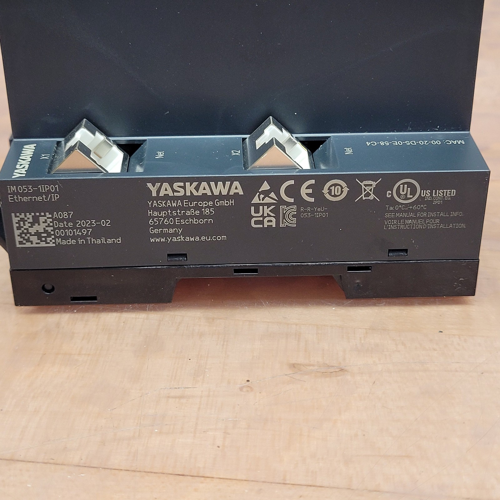 YASKAWA 053-1IP01, Interface Module, Ethernet/IP I/O, 24V – USED