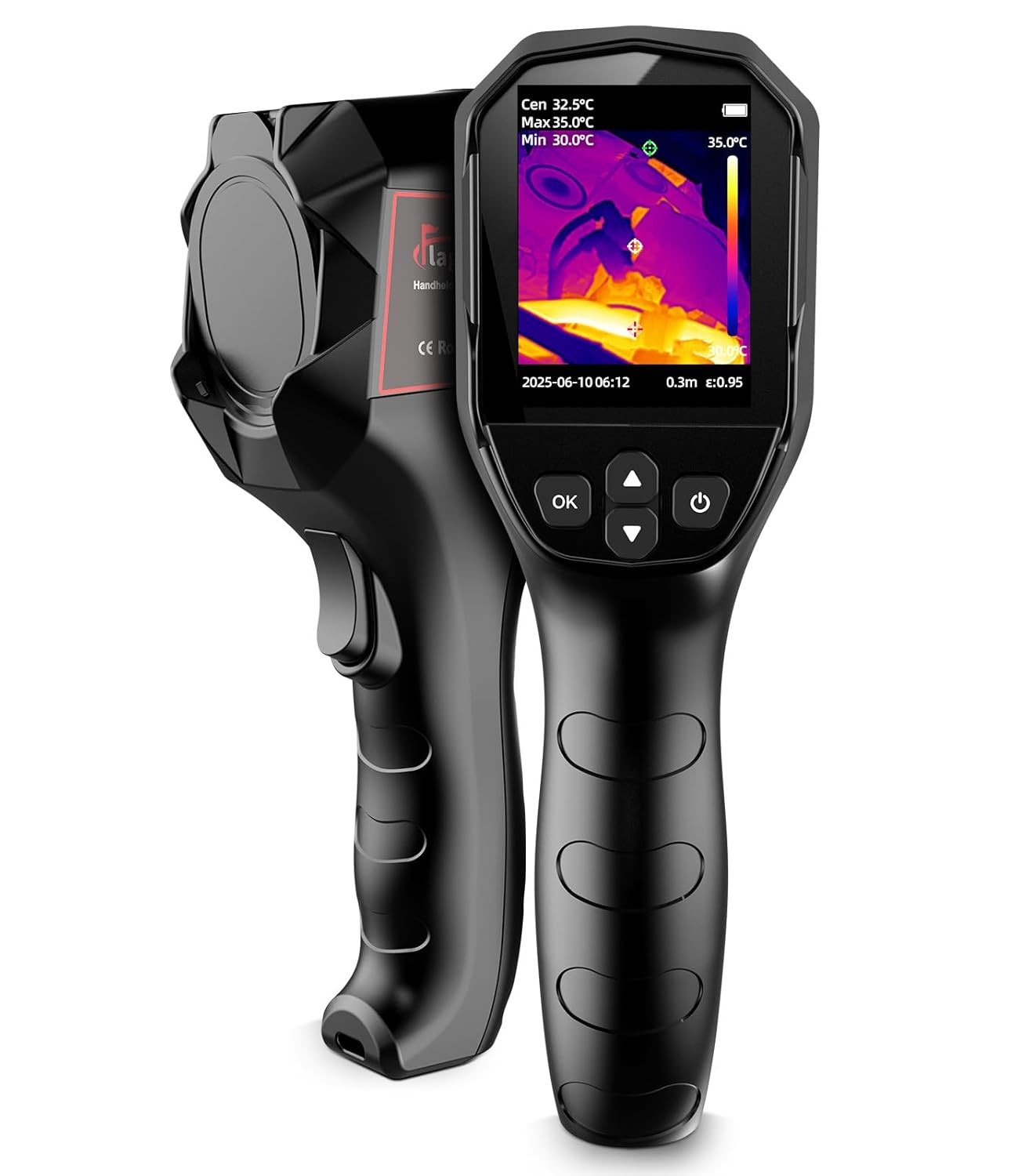 Thermal Camera, 240 X 240 TISR Resolution, -4°F to 1022°F Temp Range, 25Hz Infra