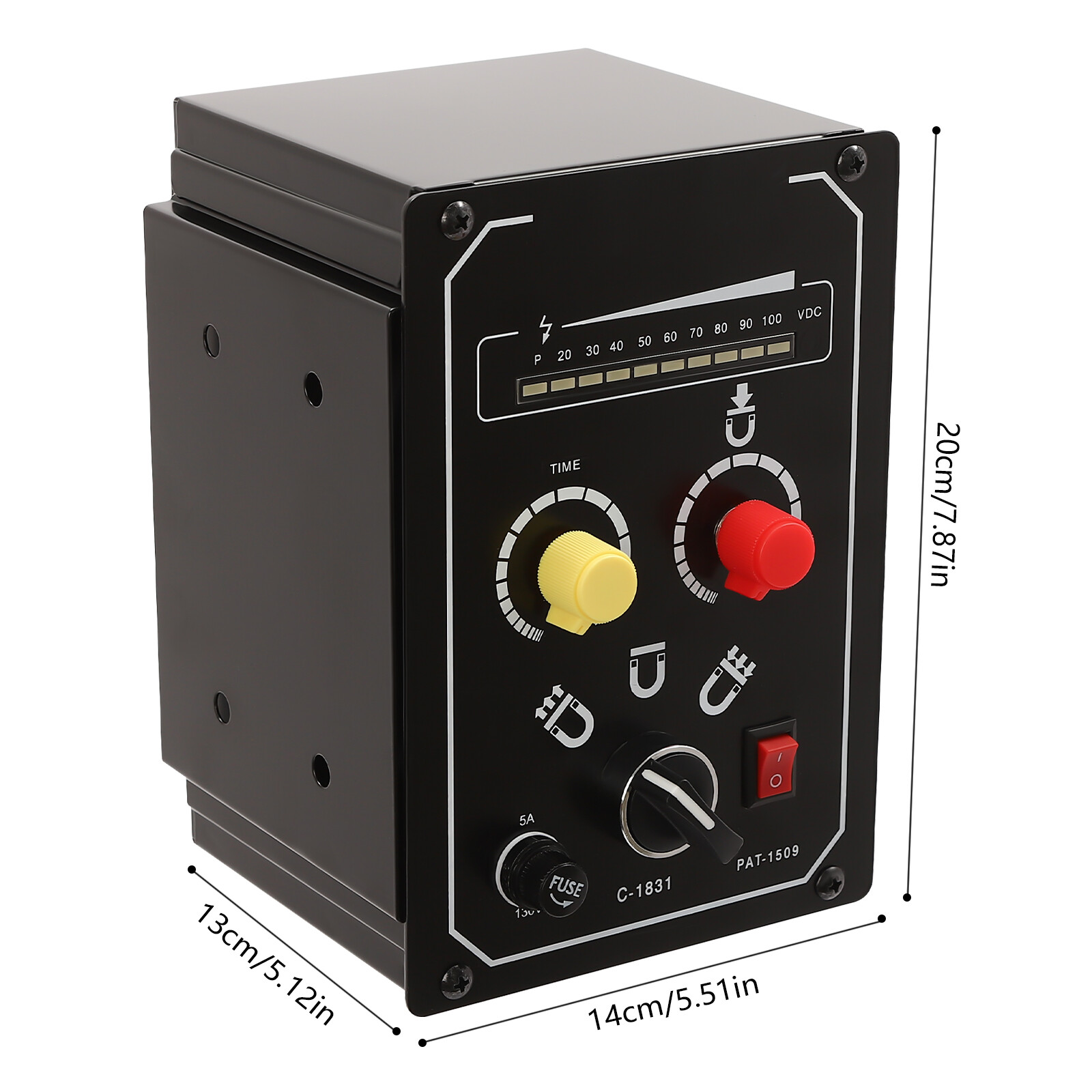 Electro Magnetic Chuck Controller 0-100V 5A DC Magnetic Force Adjustable 110V