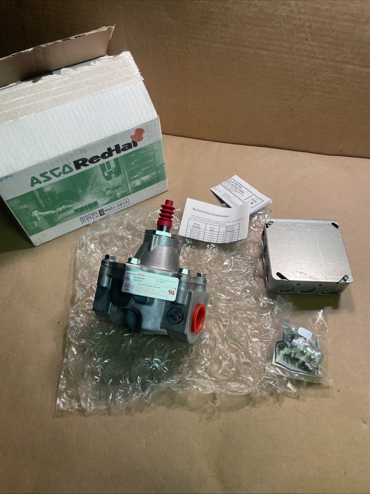 Asco RedHat HV2165852 2Way Release Valve 1″ NPT Natural LP Gas Buckeye BFGV-100