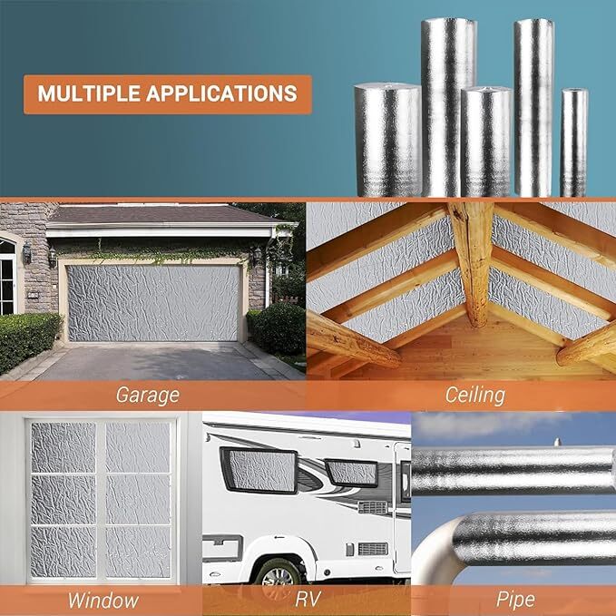 5MM Reflective Aluminum Foil Insulation Perforated Attic Roof Radiant Barrier US