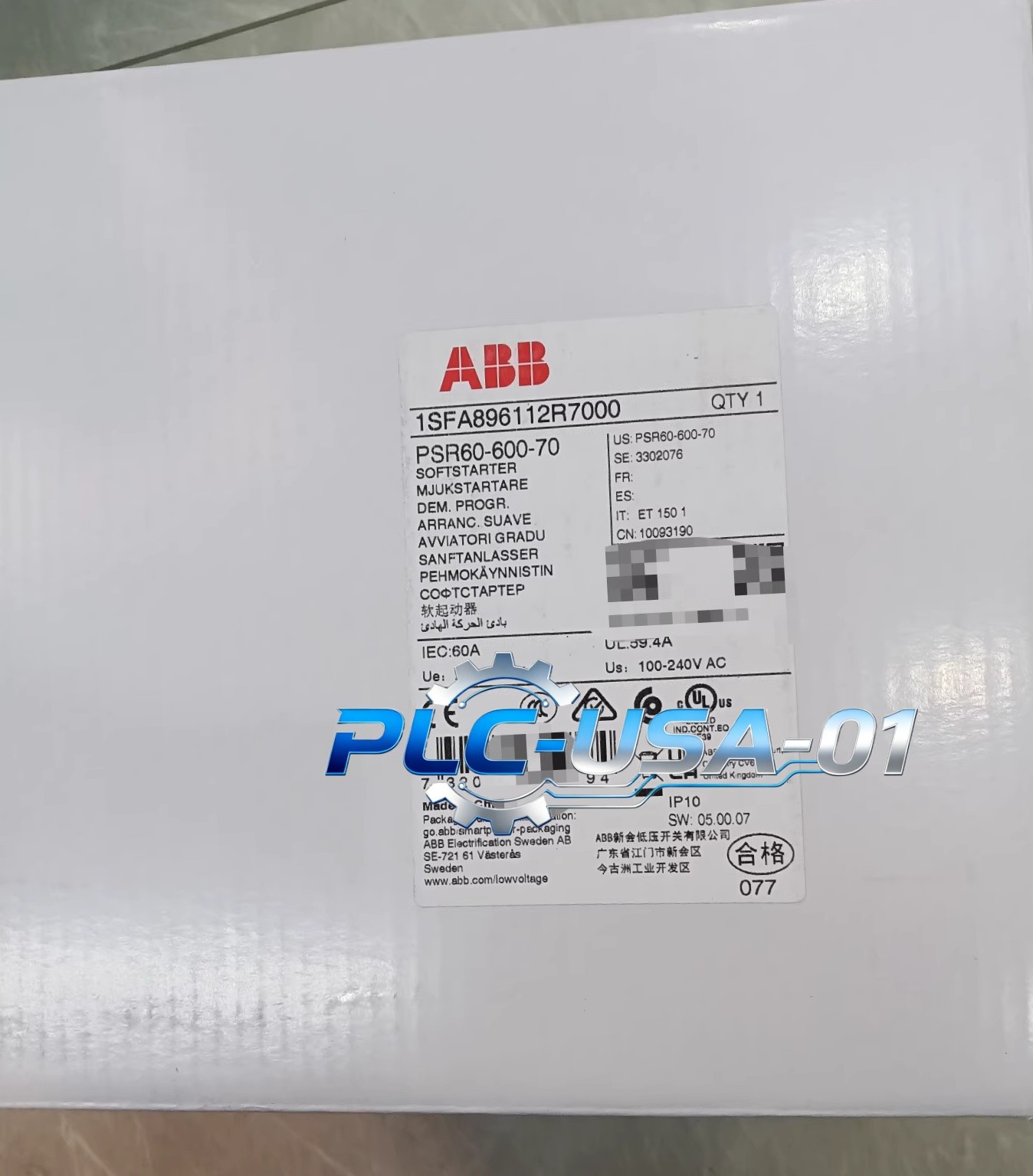 1PCS Brand New ABB PSR60-600-70 1SFA896112R7000 Soft Starter Fast delivery