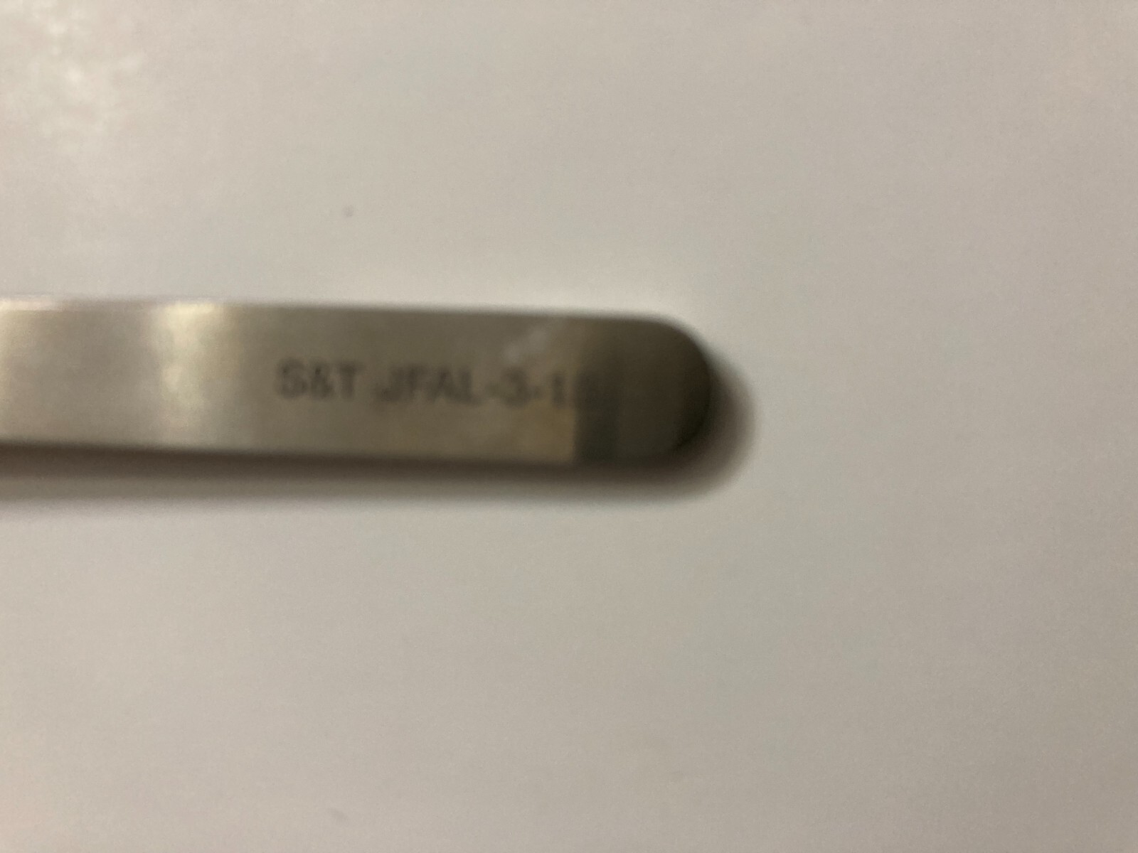 S&T Flat Handle Straight Tip Micro Forceps Instrument JFAL-3-18