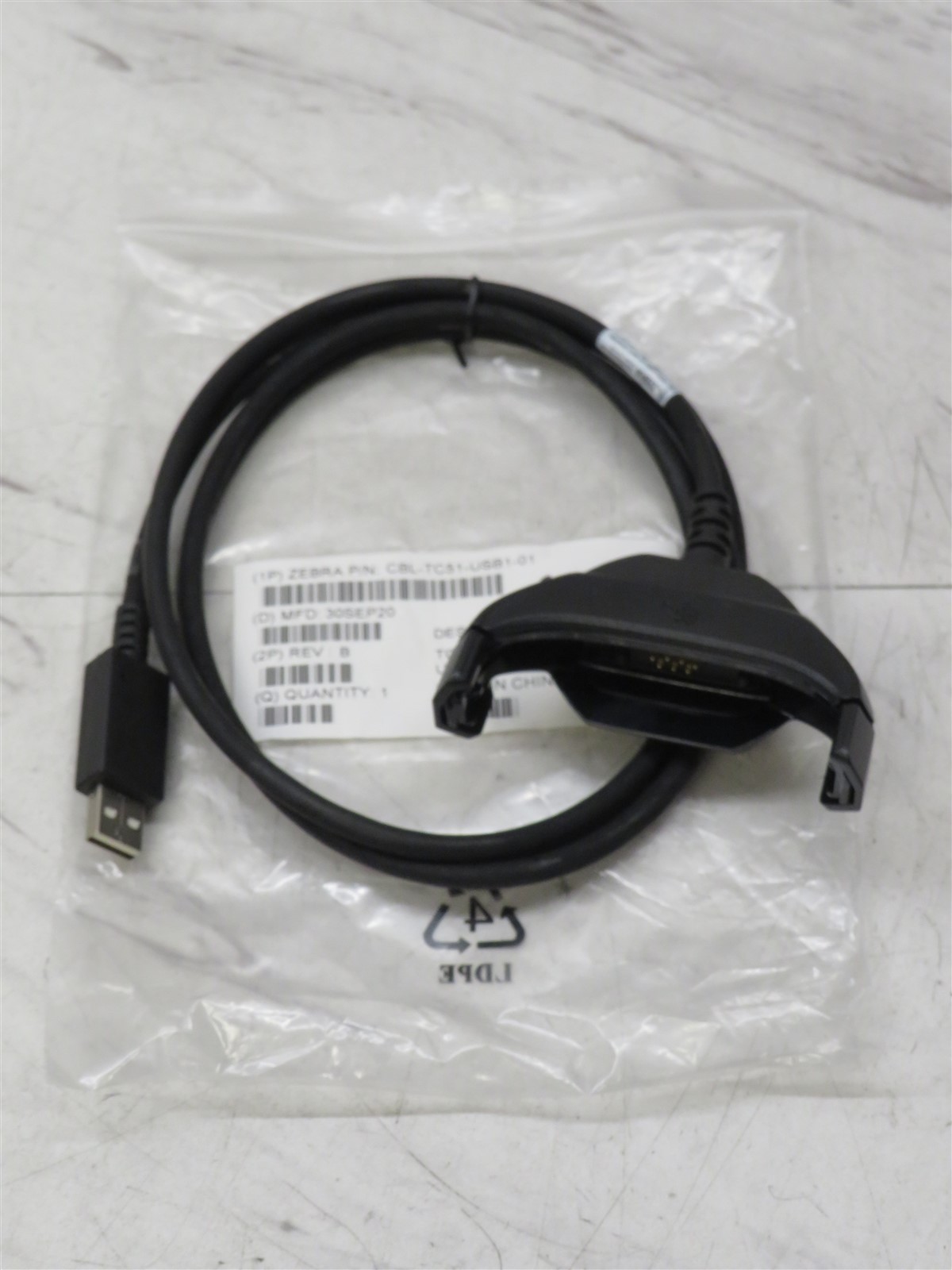 Zebra CBL-TC51-USB1-01 USB Data Charge Cable TC51 TC510K TC56 TC52 TC57