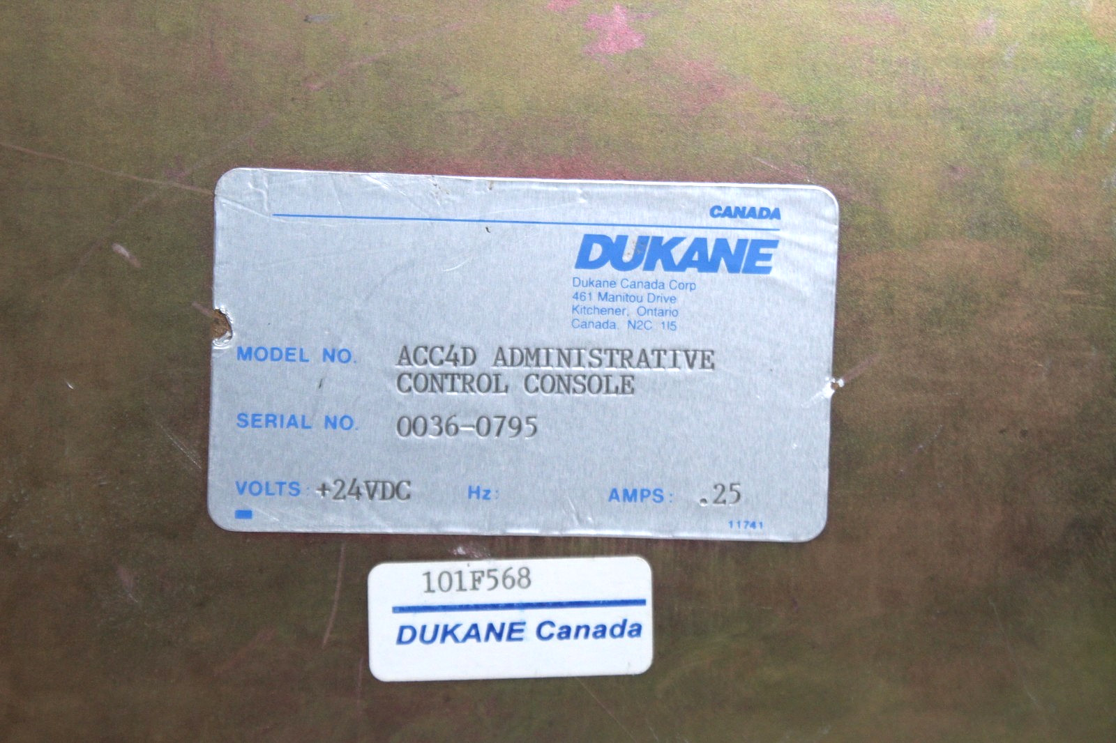 Dukane ACC4D Administrative Control Console 2512-0298 – No Handset