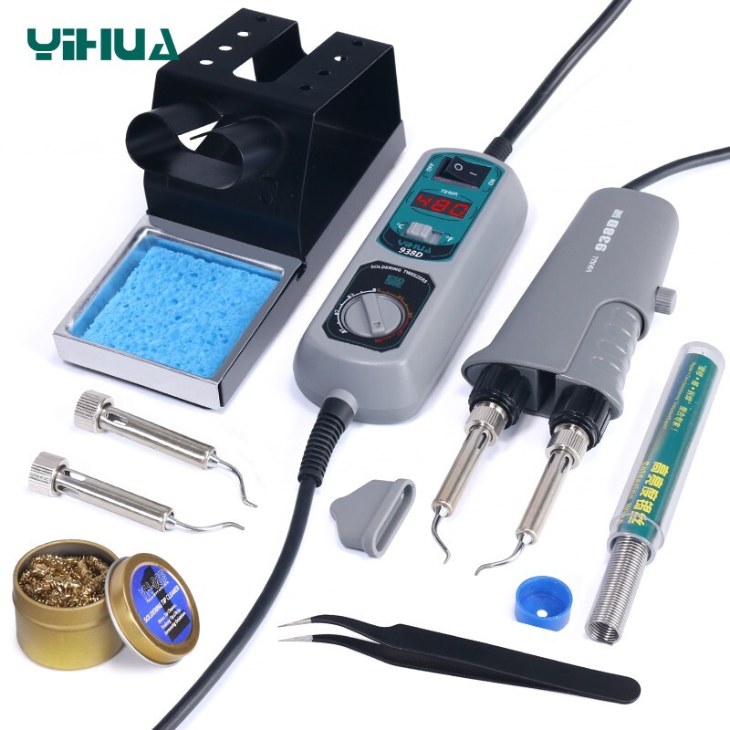 YIHUA 938D Portable Tweezers Soldering Station solder tips BGA SMD Welding Tool