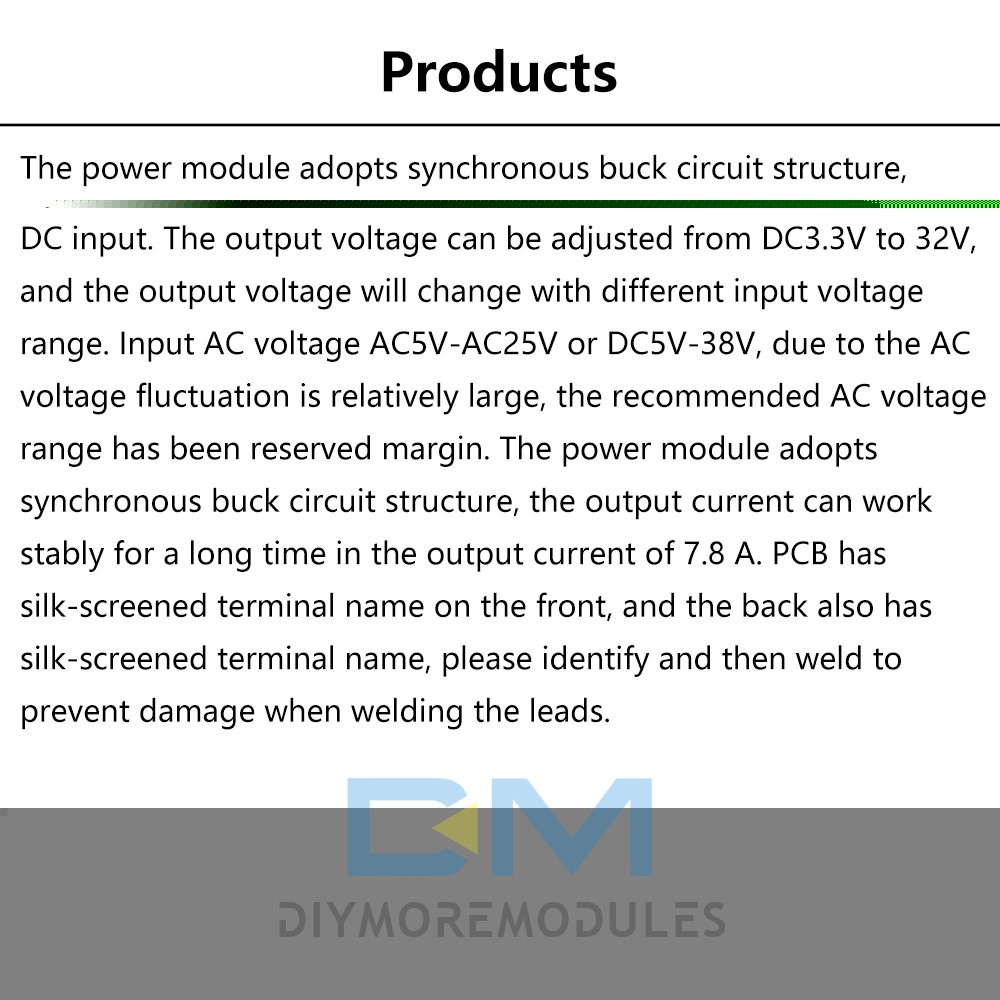 Buck Power Module 140W Voltage Regulator AC 5-25V/DC 8-38V To DC 3.3-32V NEW