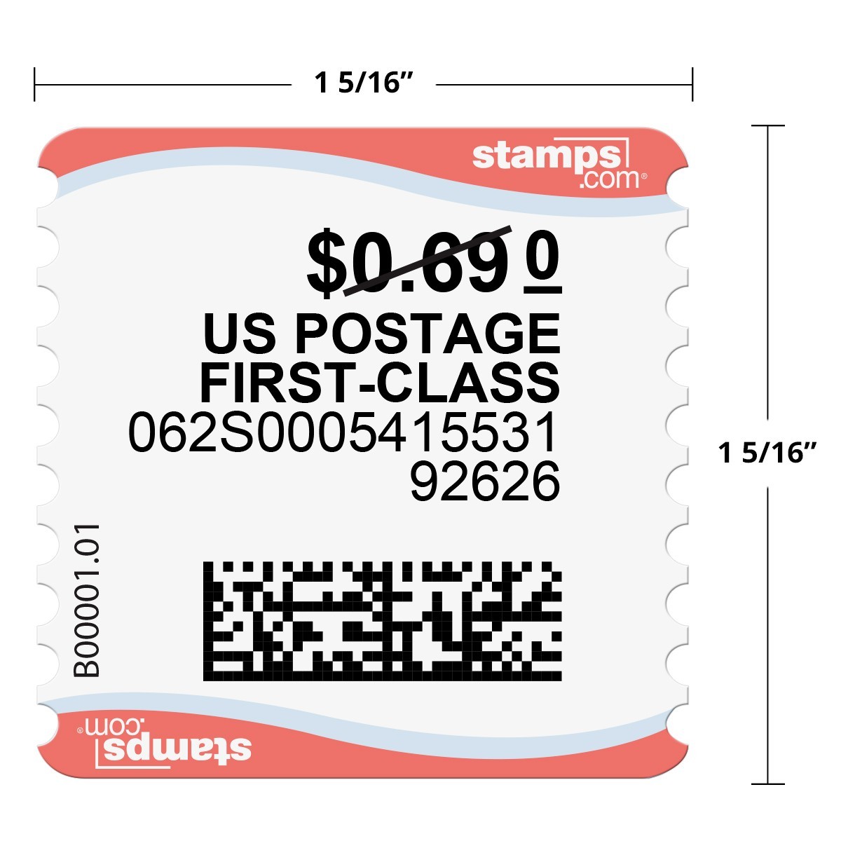 Stamps.com Original NetStamps Sheets 50 Pack | 1,250 Printable Postage Labels