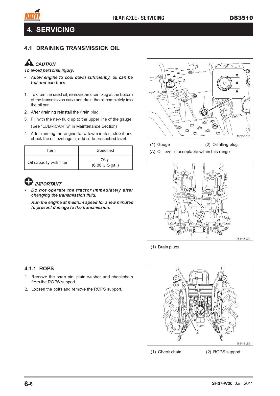 DS3510 Diesel Tractor Workshop Repair Manual Fits Kioti Daedong 3A165LWD