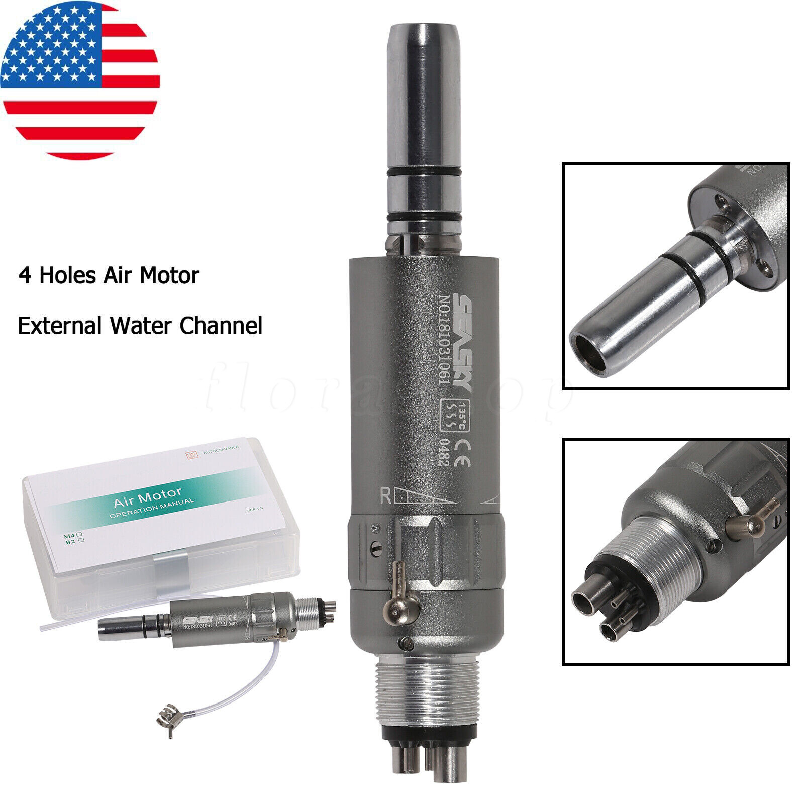 NSK Style Dental Ring LED High Speed Handpiece Shadowless E-Generator Turbine 4H