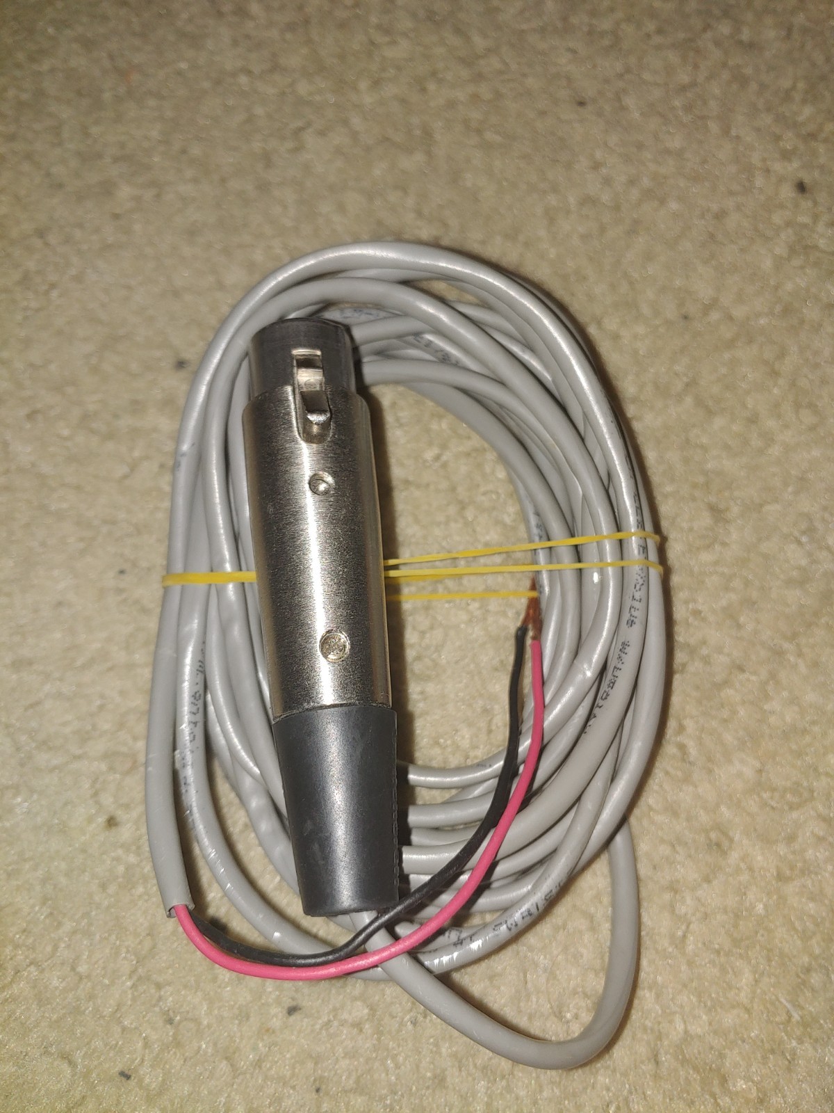 Switchcraft A3F 3-Pin XLR Silver Pins Female Plug Connector W/11 ft wire US Made