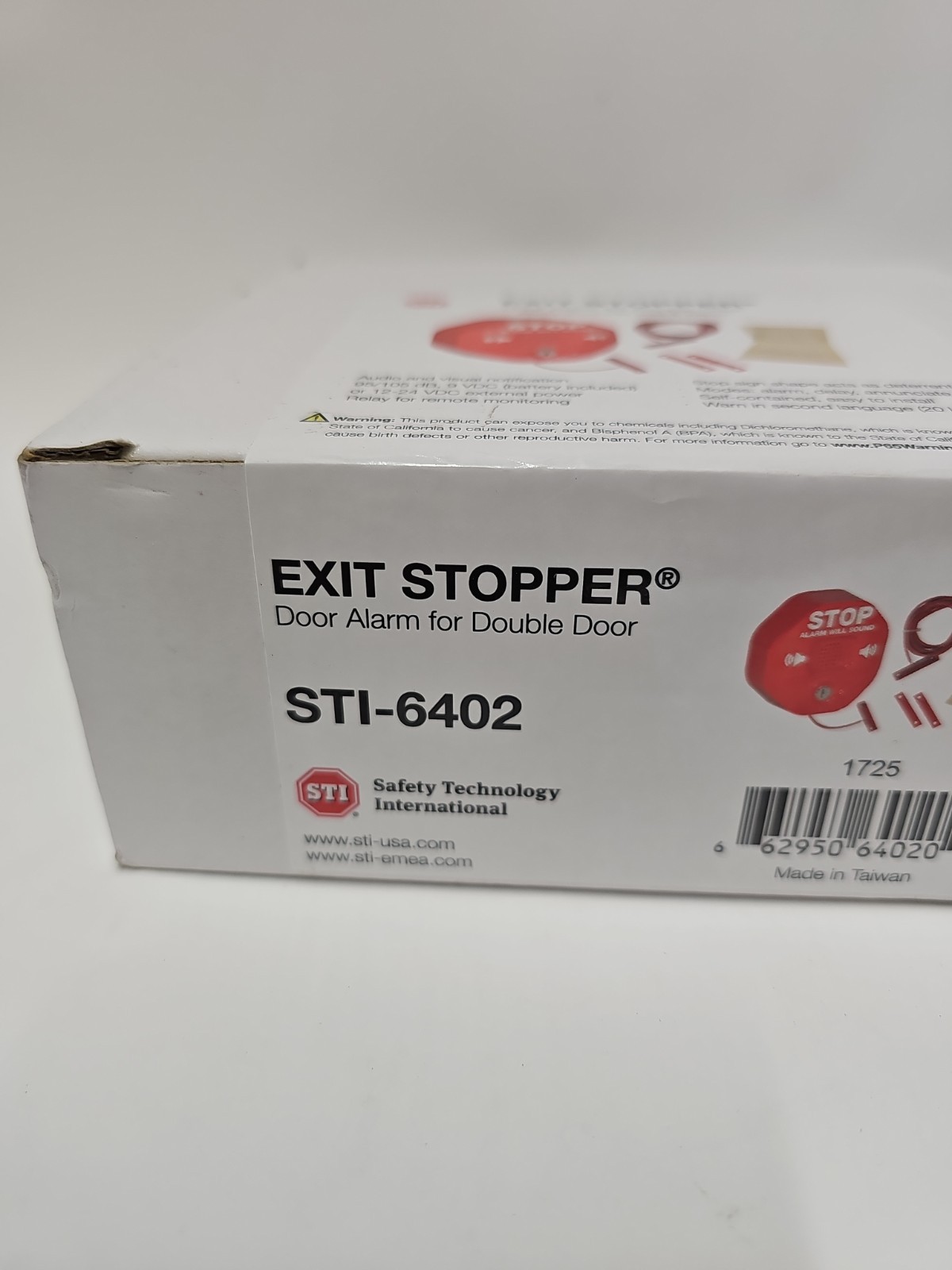 STI STI-6402 Exit Stopper Alarm Double Door 105 dB Multi NEW Factory Sealed