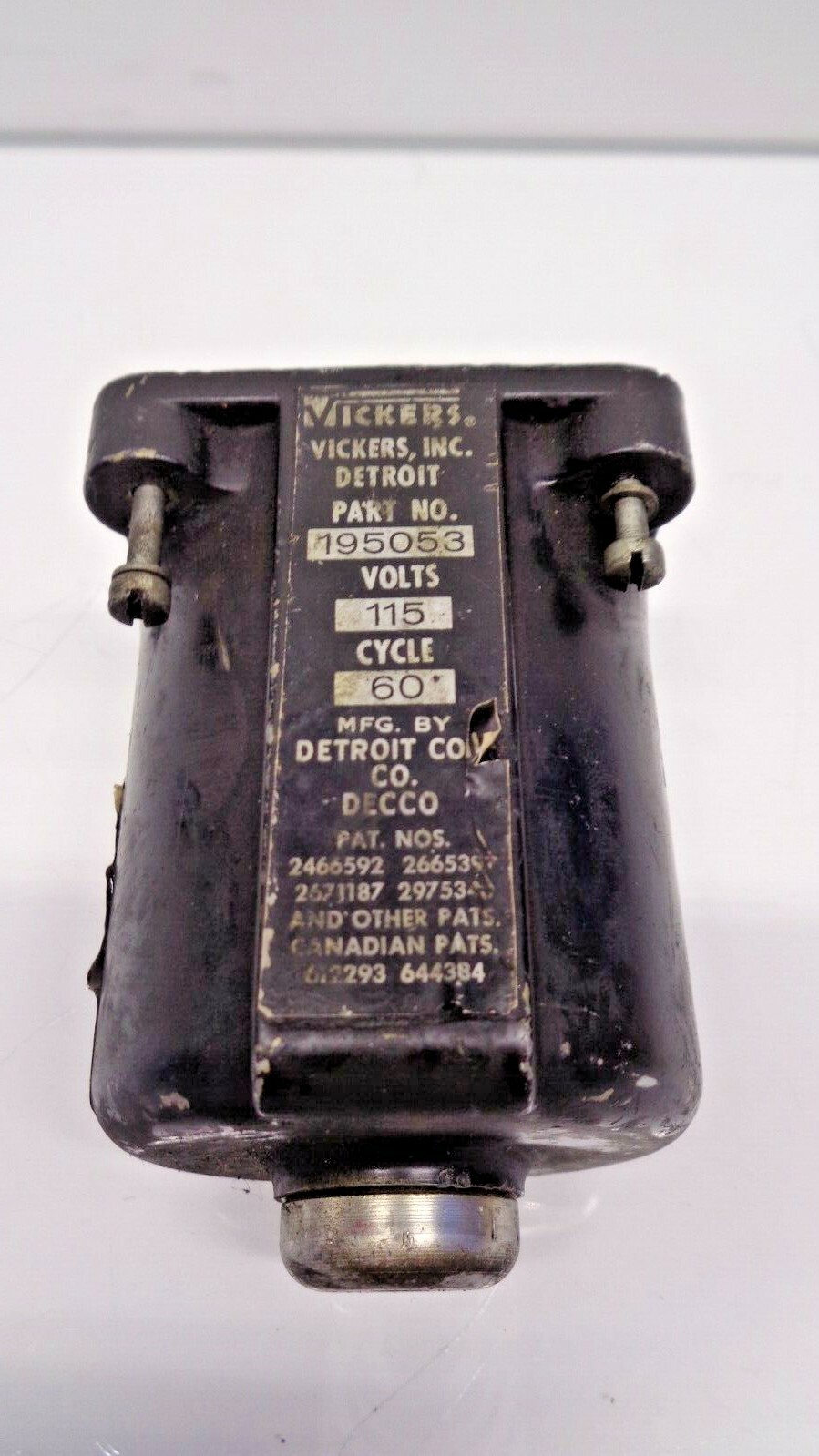 VICKERS 195053 115 V 60 Hz OIL IMMERSED SOLENOID