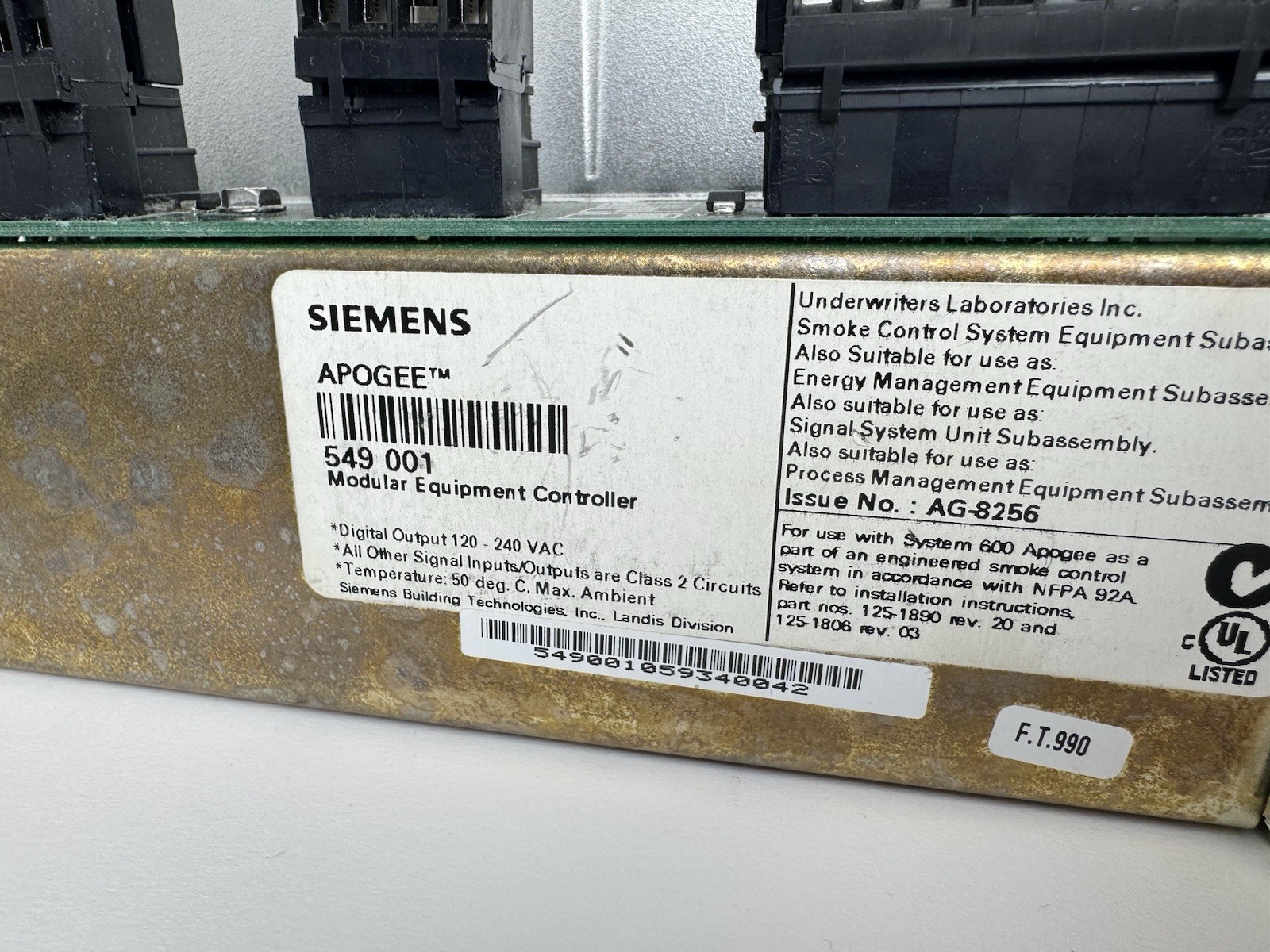Siemens APOGEE 549-001 Modular Equipment Controller + Temp Sensors HVAC