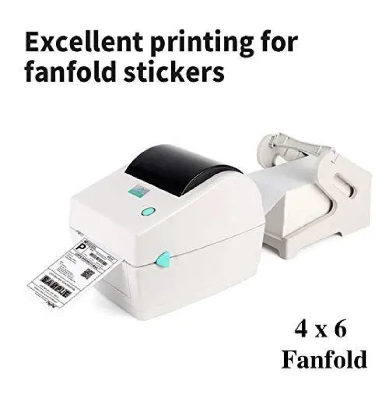 500 4×6 Fanfold Direct Thermal Shipping Labels for Zebra & Rollo Printers