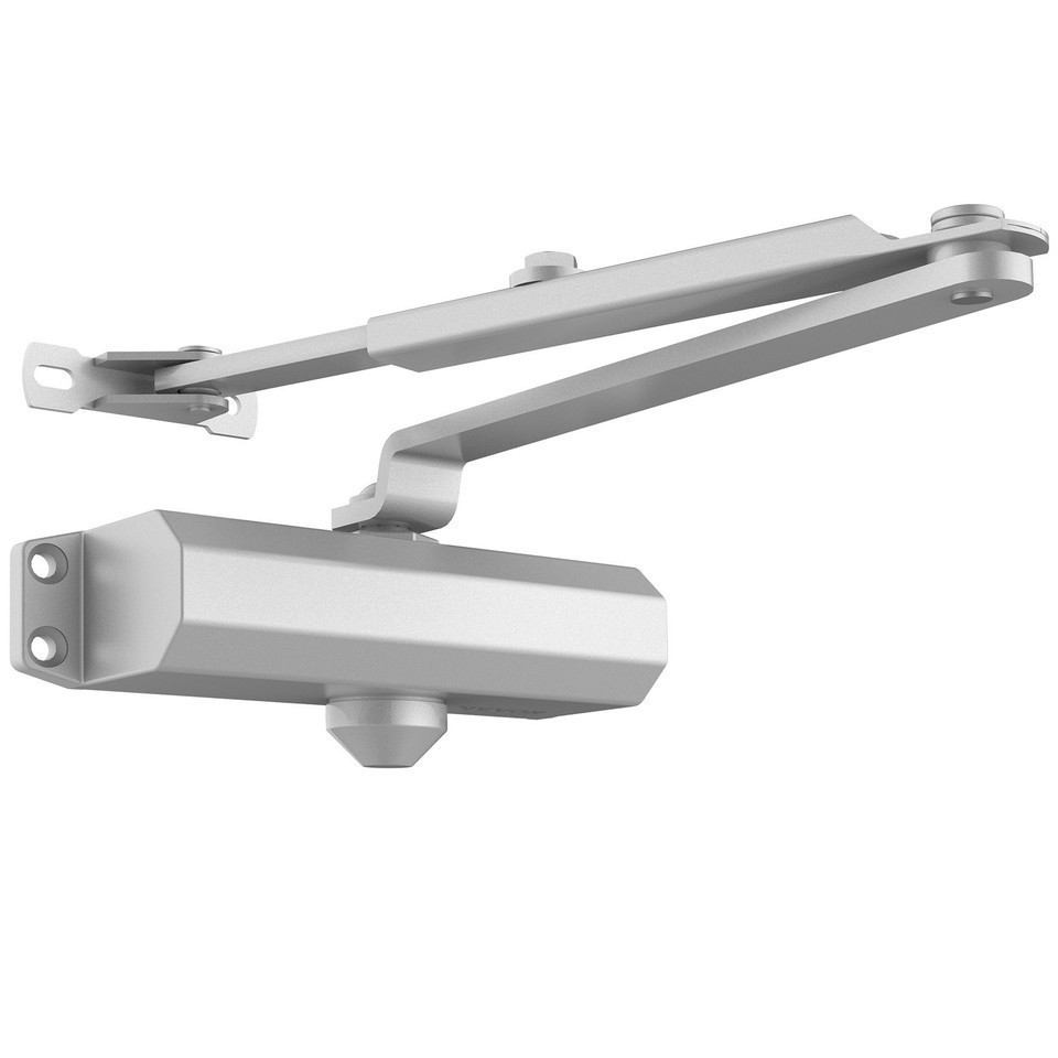 187lbs Commercial Door Closer Heavy Duty Residential Hydraulic Auto Silver US