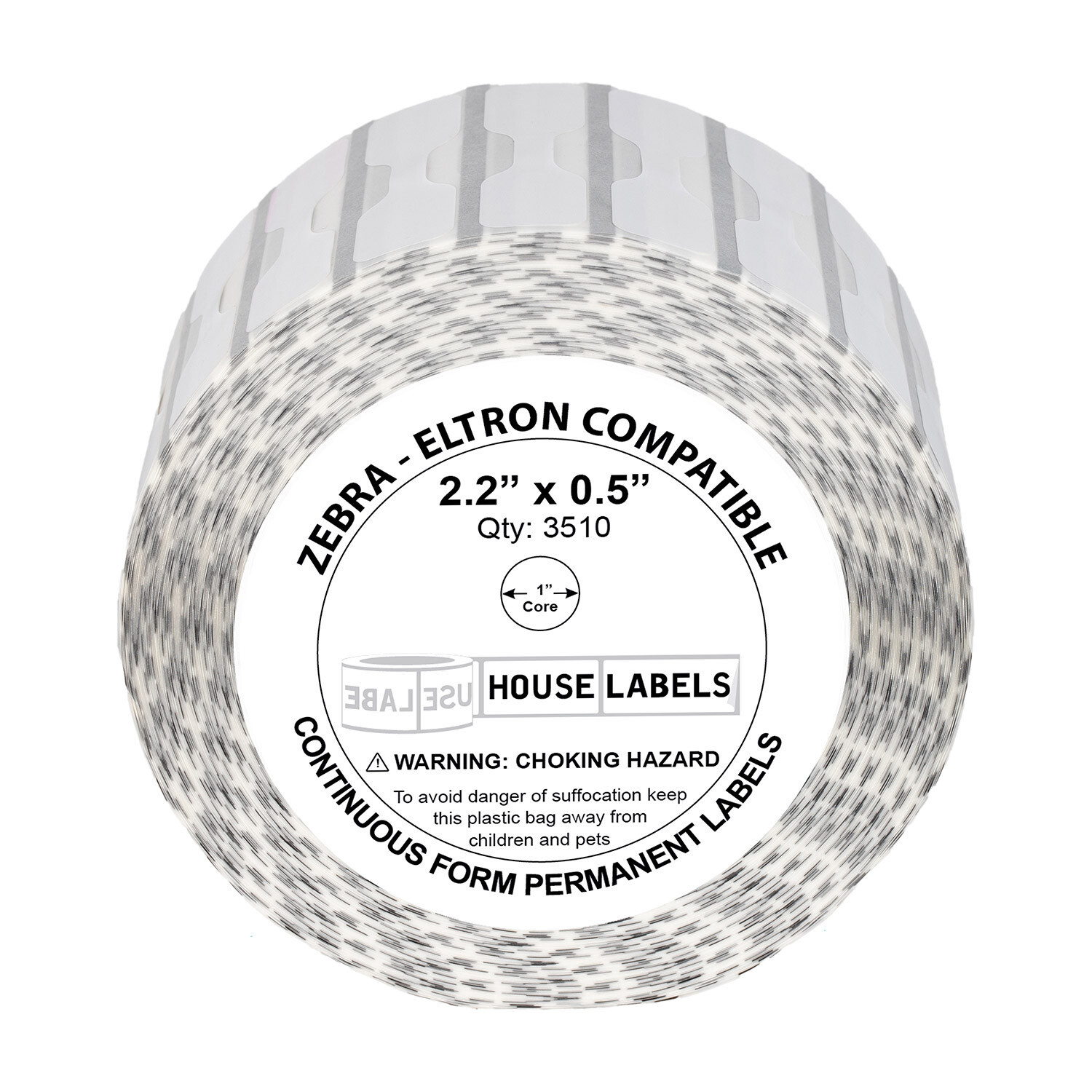 ZEBRA 2.2″ x 0.5″ Jewelry/Barbell Labels – DT (18) Rolls 3,510 Labels per roll
