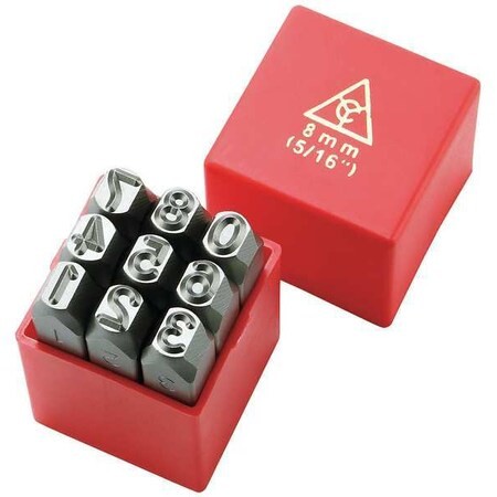 Hand Stamp, 3/8 In, Number Set, 20Y594