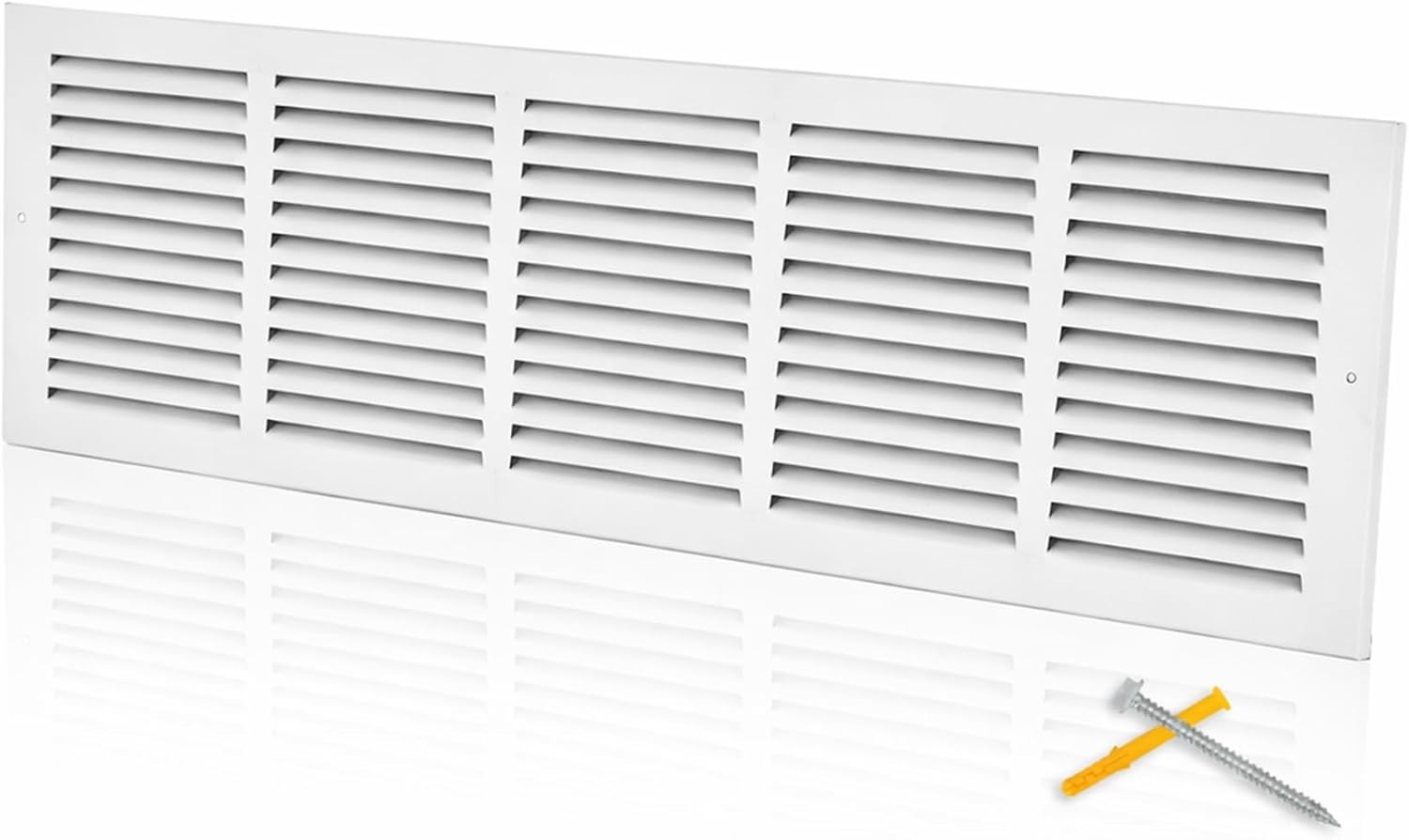 Return Air Grille 30″ x 8″ White Steel Vent Cover for Wall and Ceiling